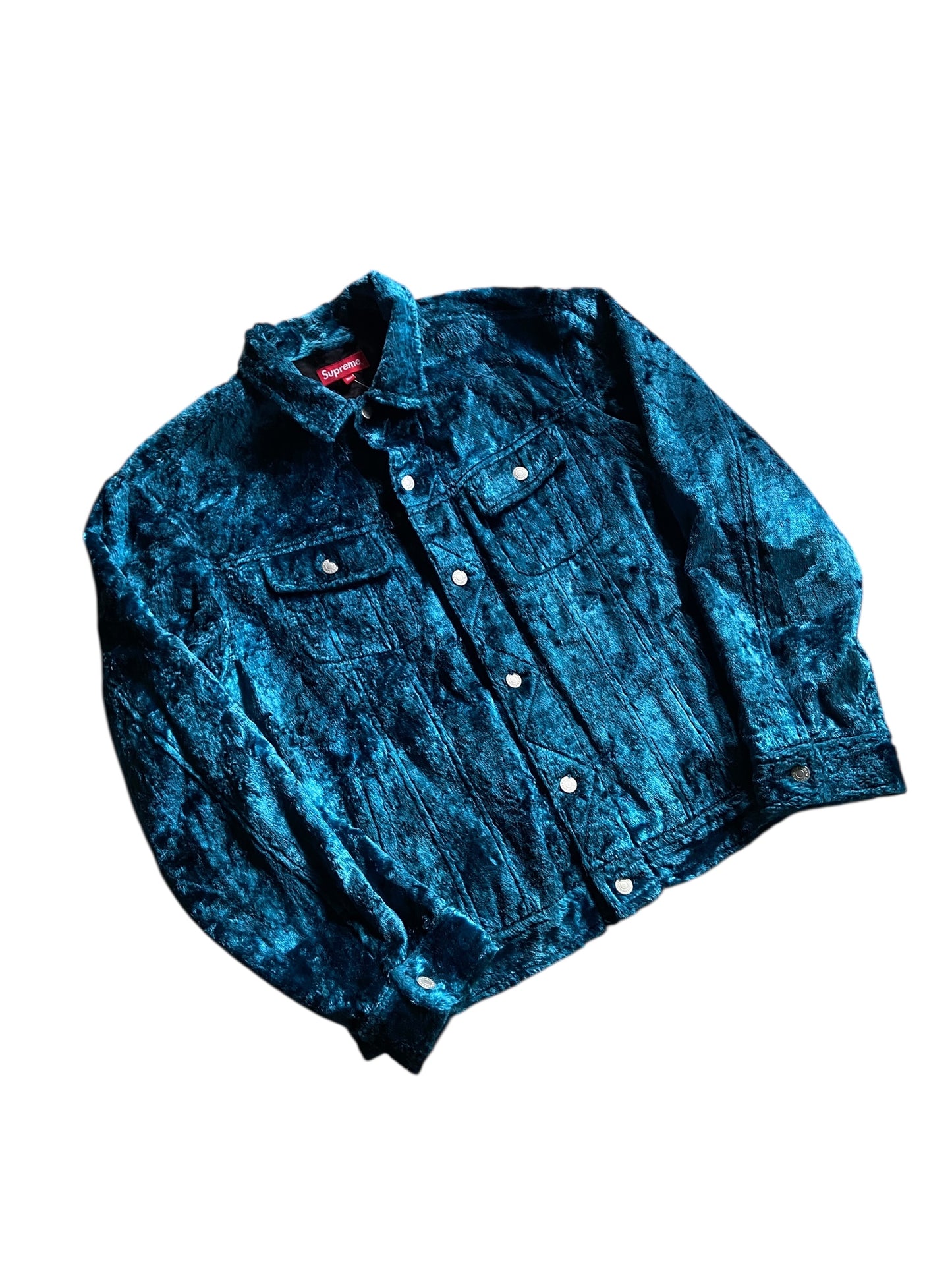 Supreme SS19 "Fuzzy Pile" Blue Jacket Sz XL
