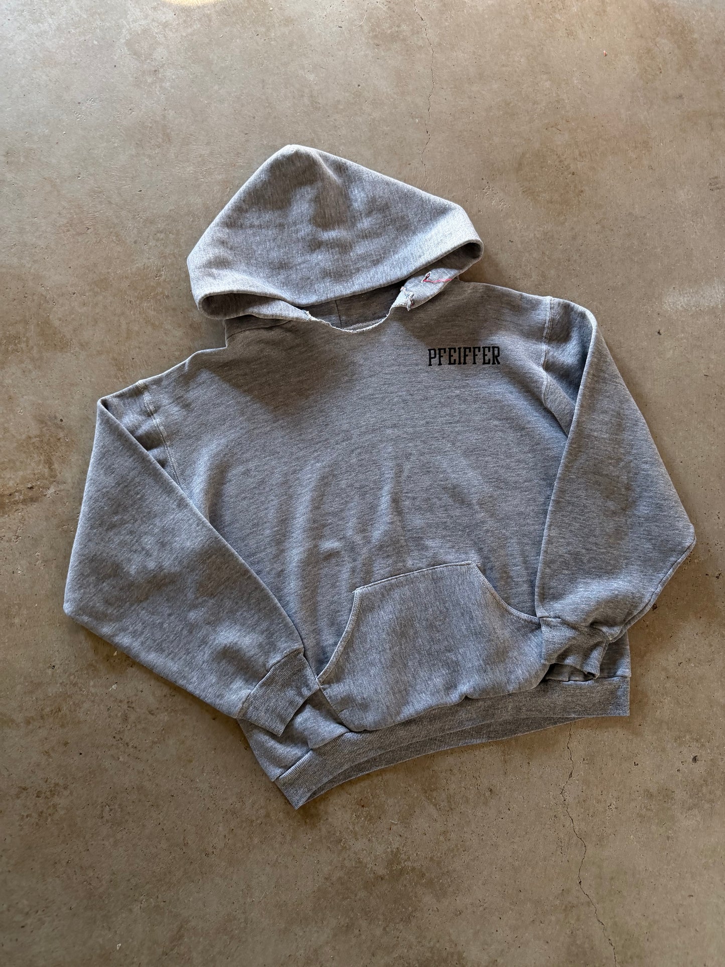 VTG Pfeiffer Gray Cropped Hoodie Sz M/L