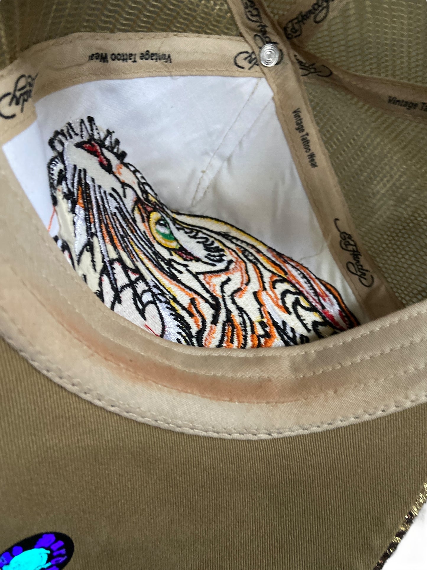 Y2K Ed Hardy Yellow Hat