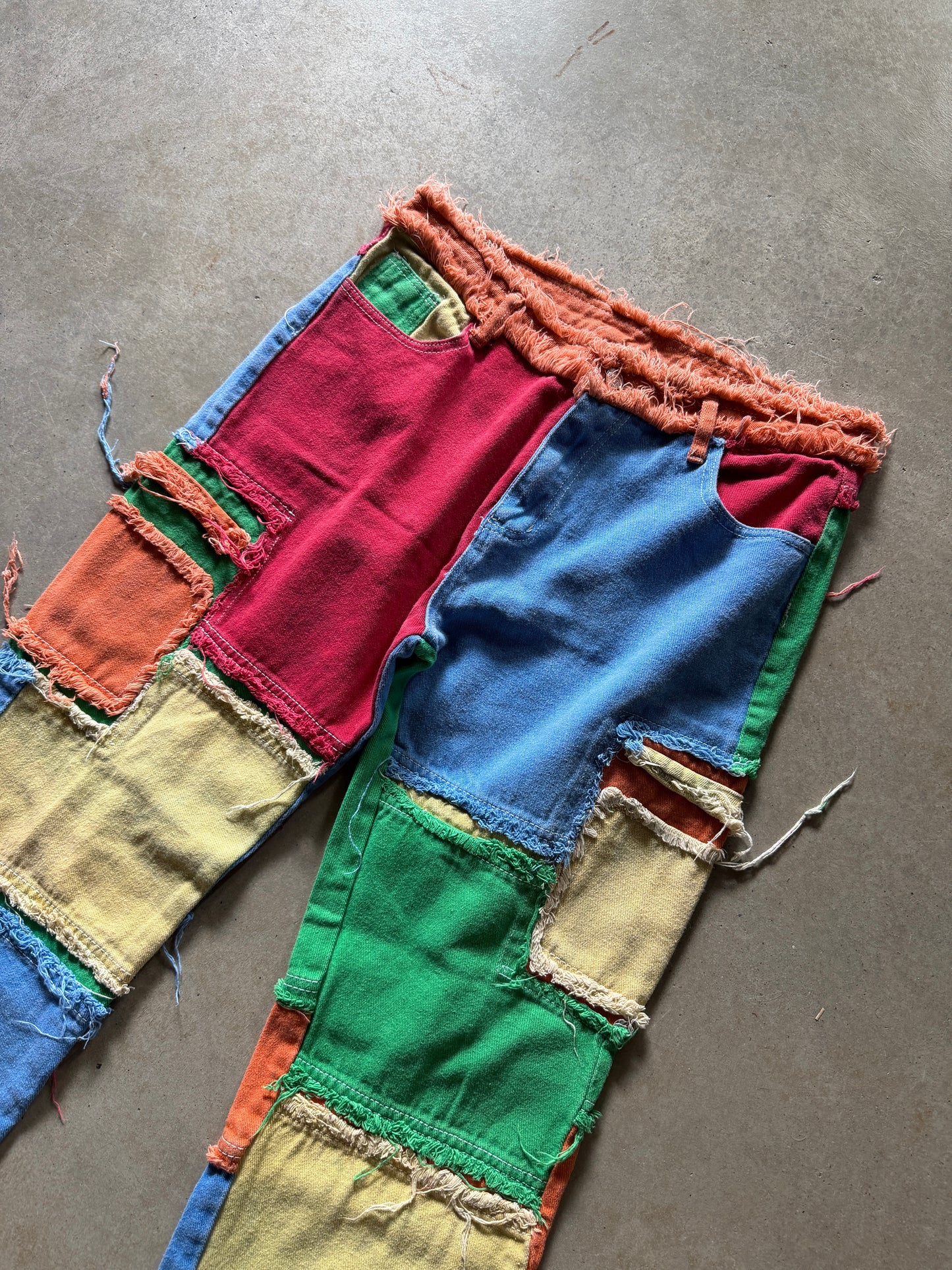 Patch Work Multicolor Pants Sz 34x28