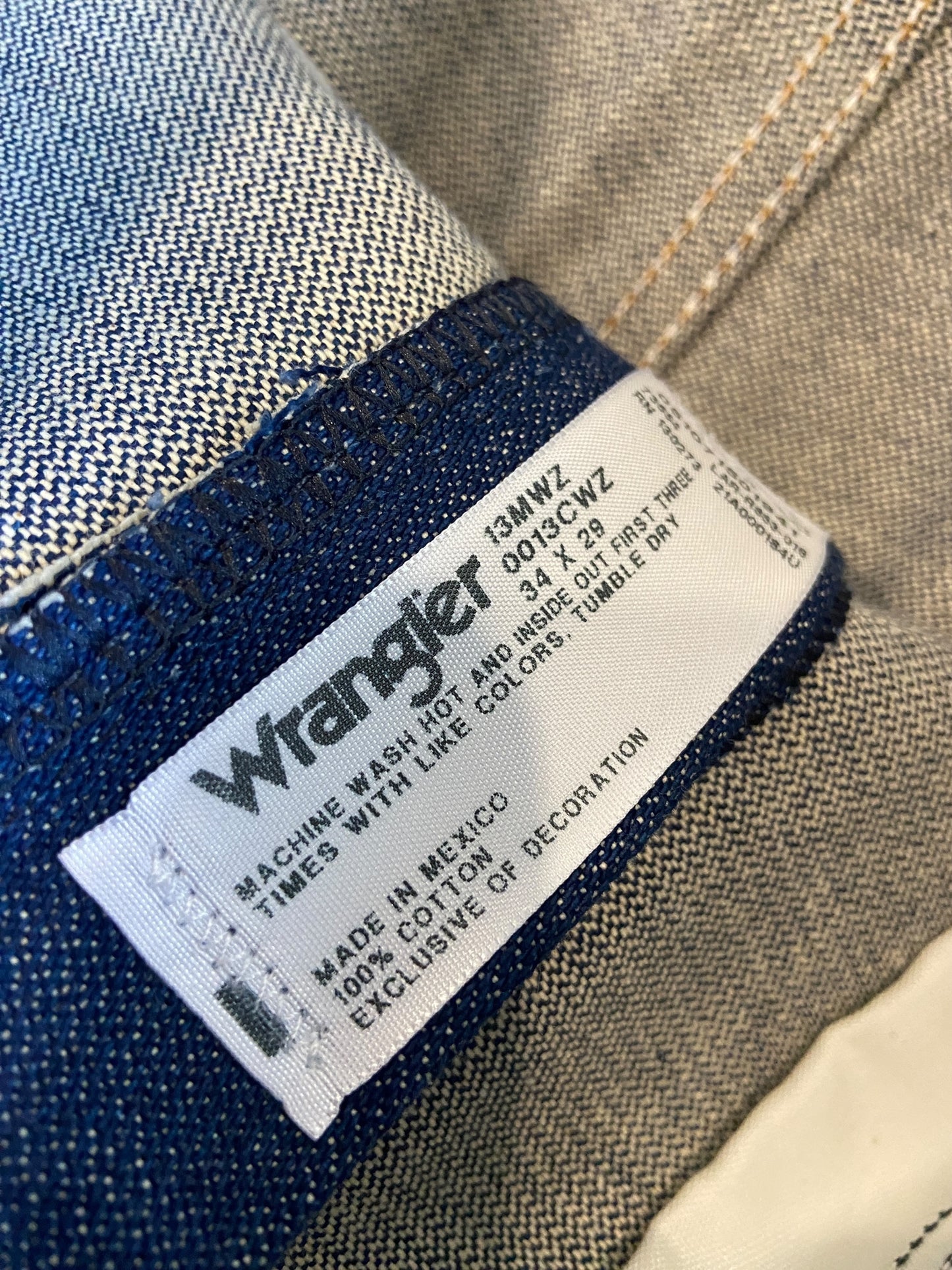 VTG Wrangler Dark Denim Jeans Sz 34x29