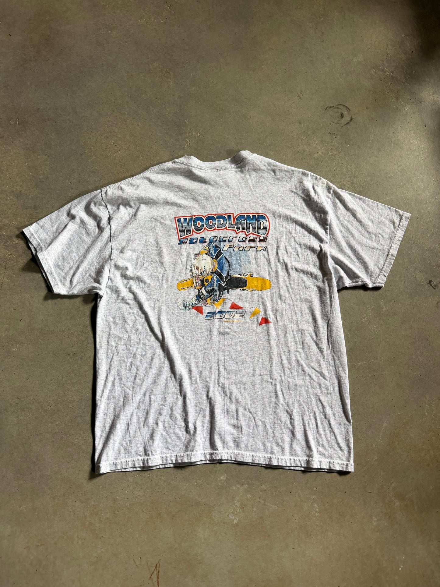 VTG 2002 Woodland Motocross Park Motorbike Tee Sz L
