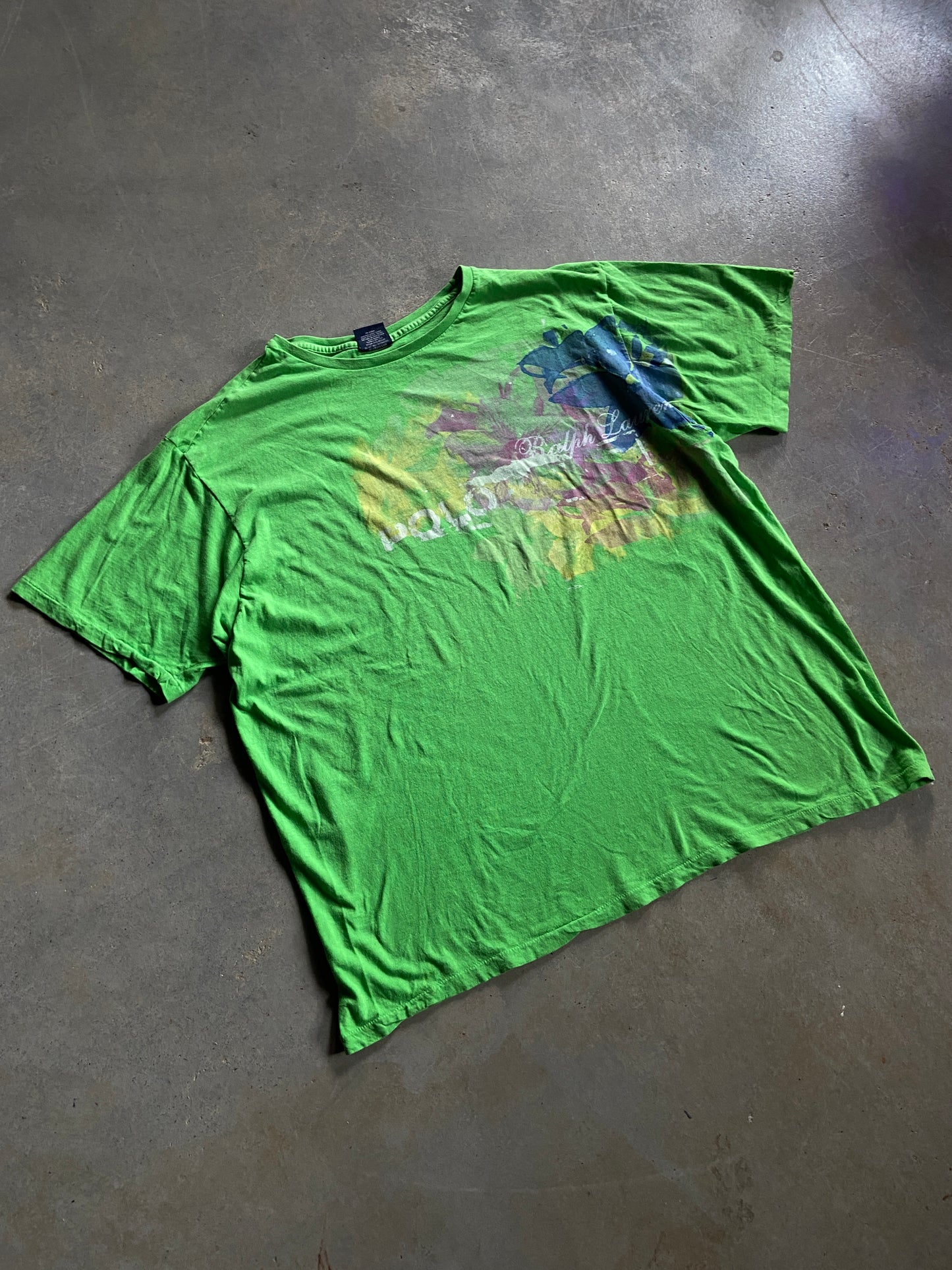 VTG Polo Ralph Lauren Floral Print Tee Sz XXL