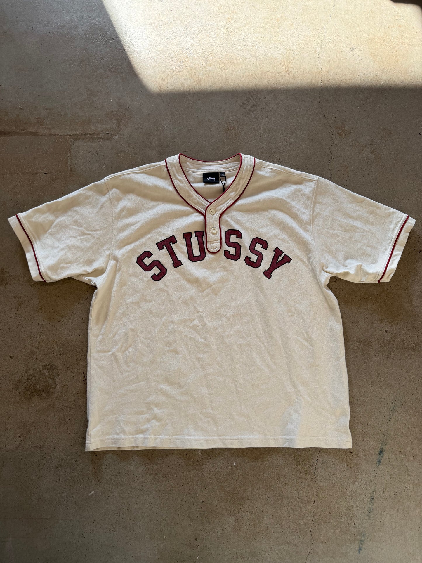 Stussy Arch Baseball Jersey Sz L