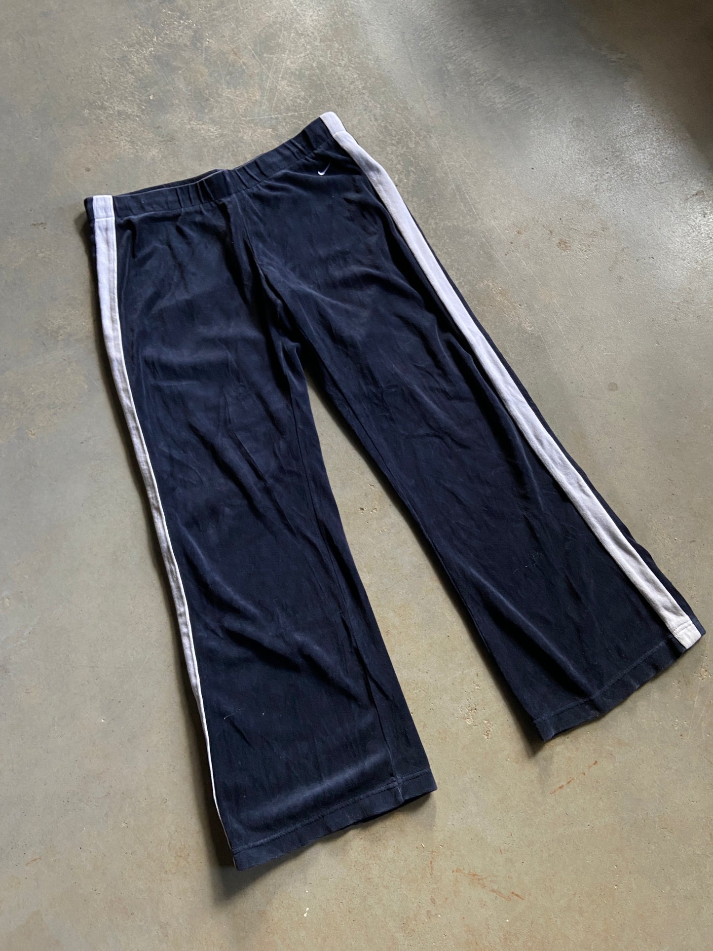 Y2K Nike Velour Navy Blue Pants Sz Women's L