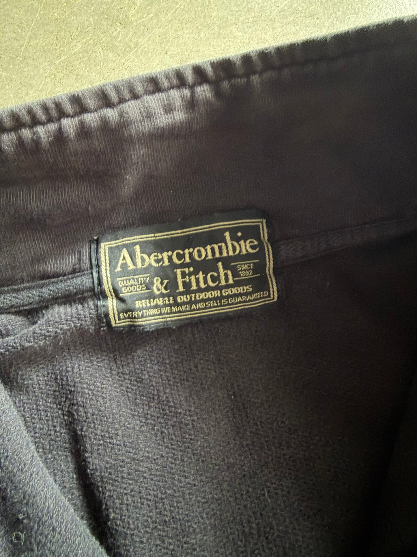 Abercrombie & Fitch Navy Blue Quarter Zip Pullover Sz 2XL