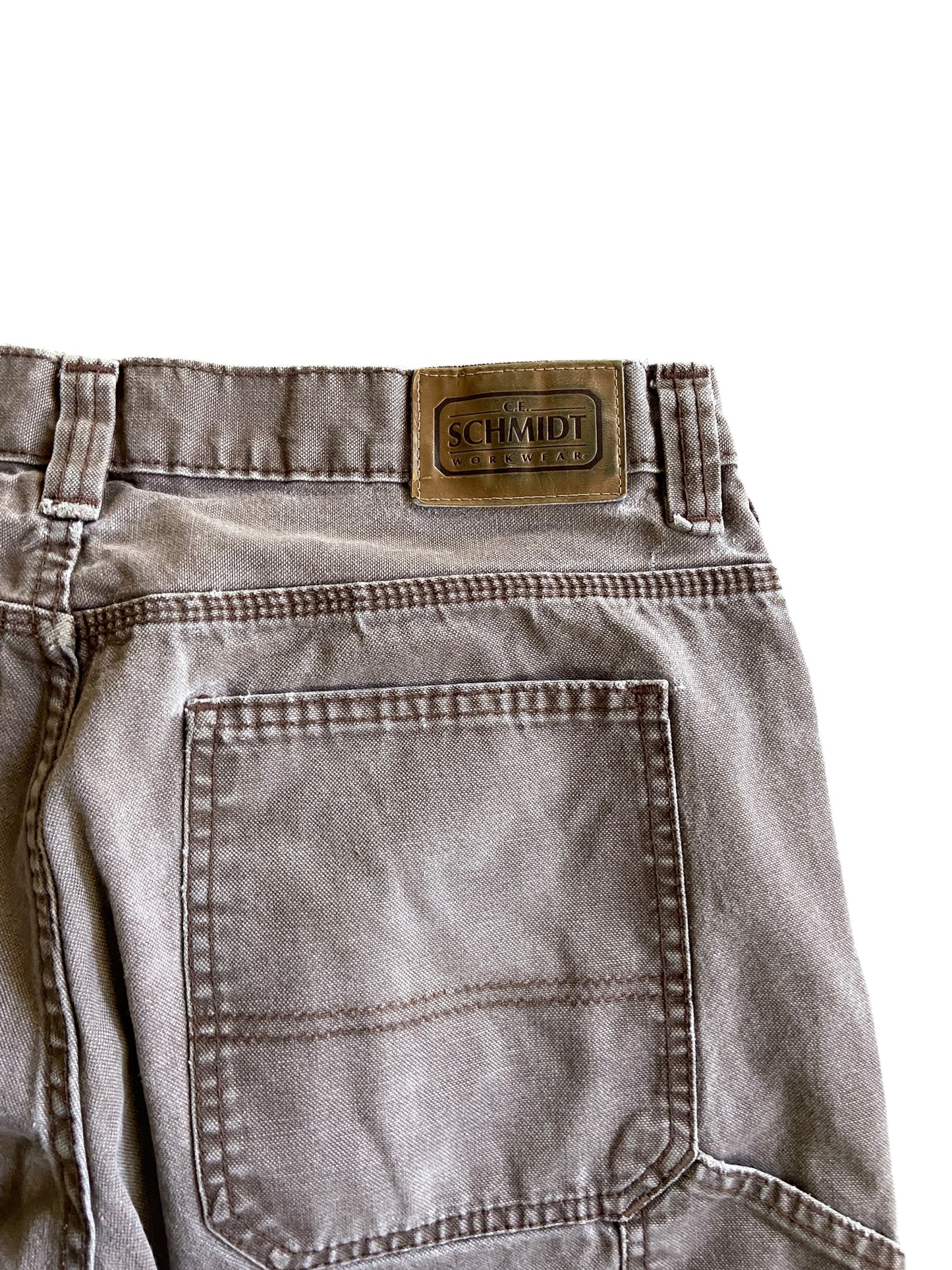 Y2K Faded Brown C.E Schmidt Carpenter Jeans Sz 34x34