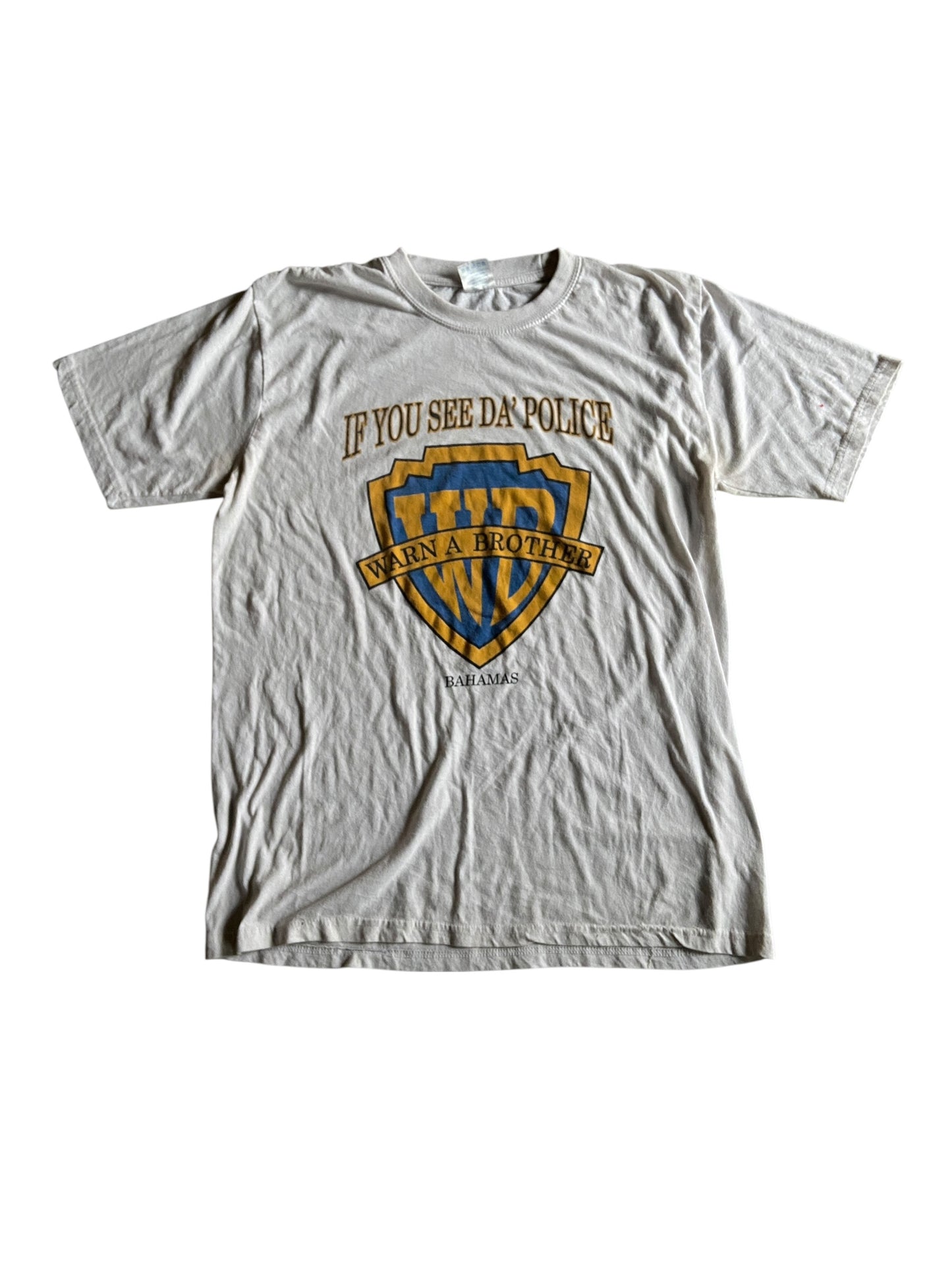 VTG If You See Da Police Warn A Brother Tee Sz L/XL
