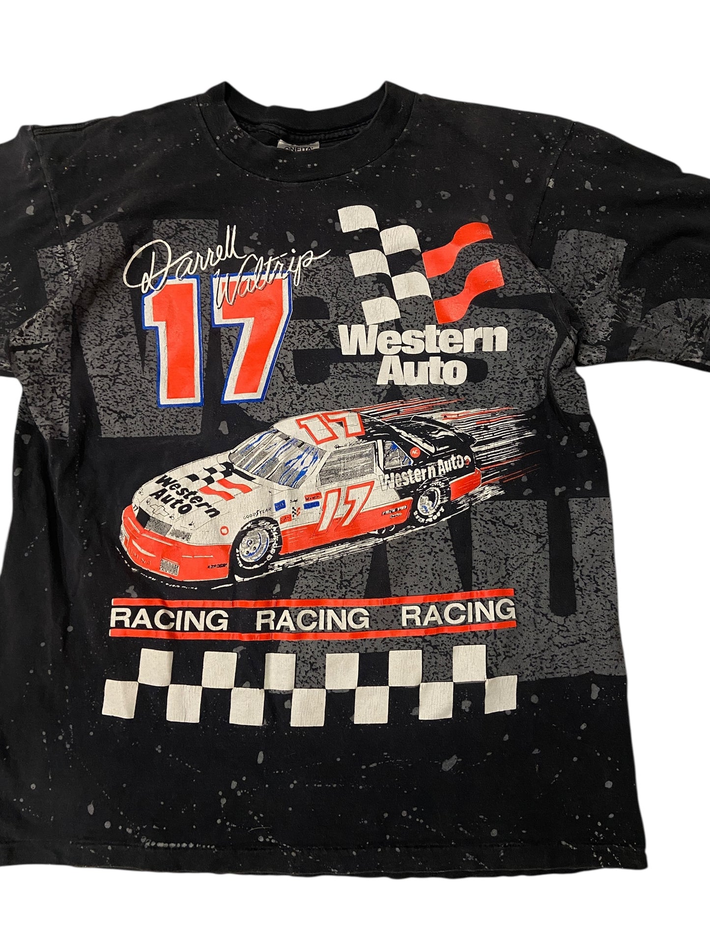 VTG Nascar Darrell Waltrip Western Auto Tee Sz L