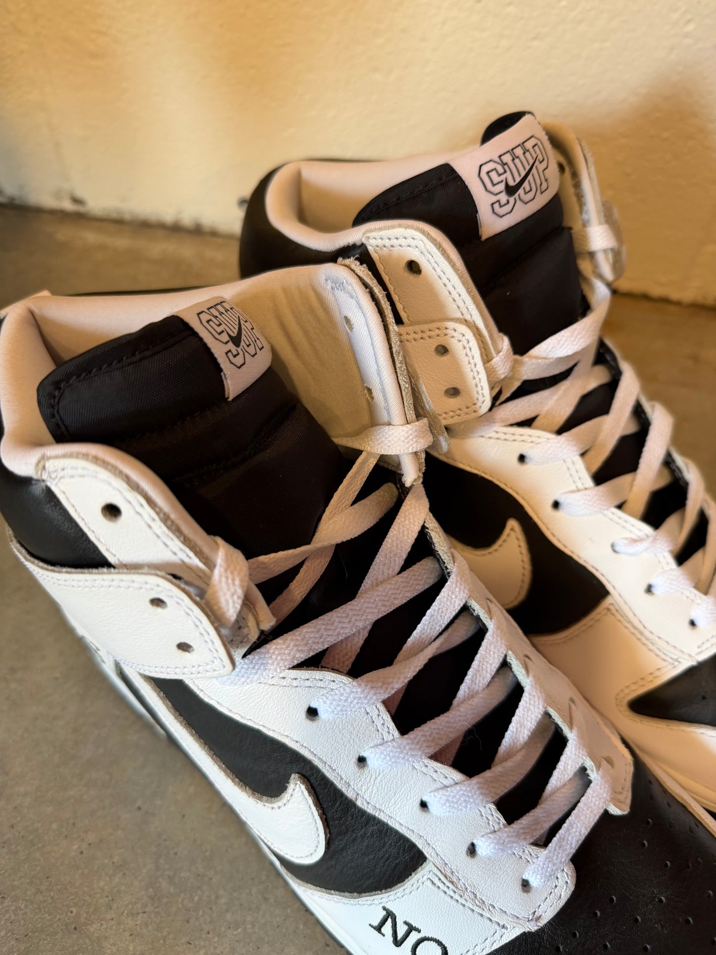 Preowned Nike SB Dunk High Supreme By Any Means Black Sz 13M/14.5W