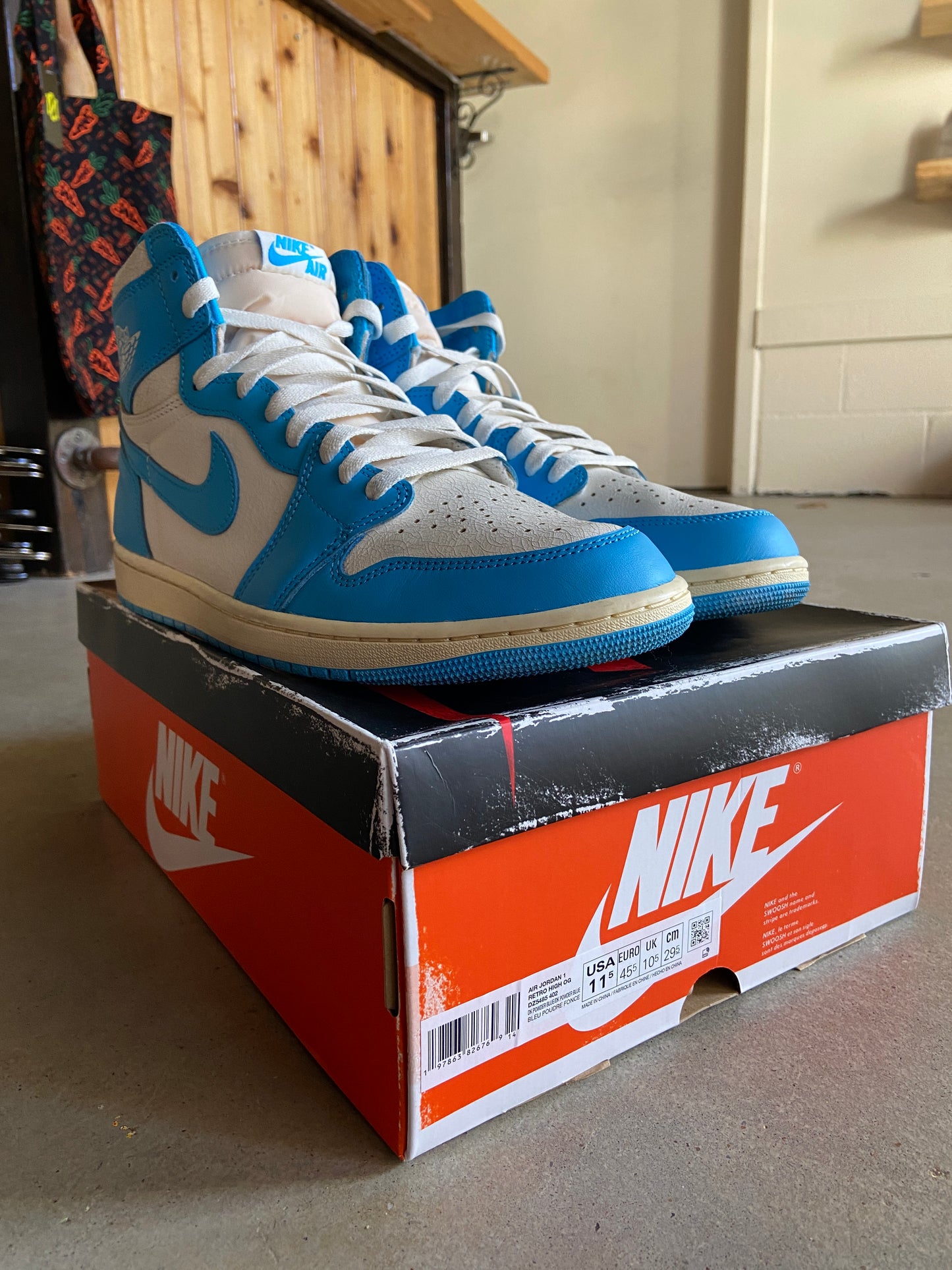 Preowned Jordan 1 Retro High OG UNC Reimagined Sz 11.5M/13W
