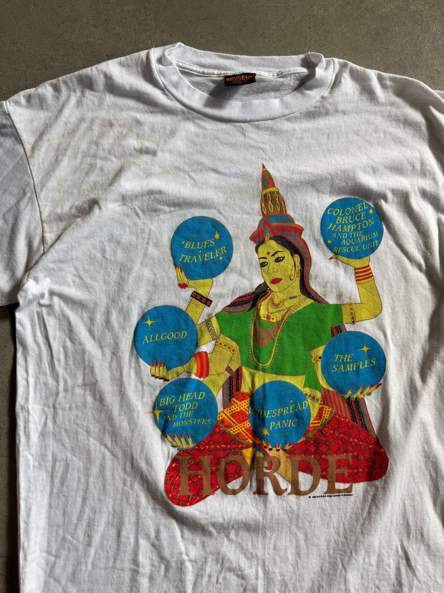 VTG 1993 H.O.R.D.E Festival Widespread Panic Tee Sz L