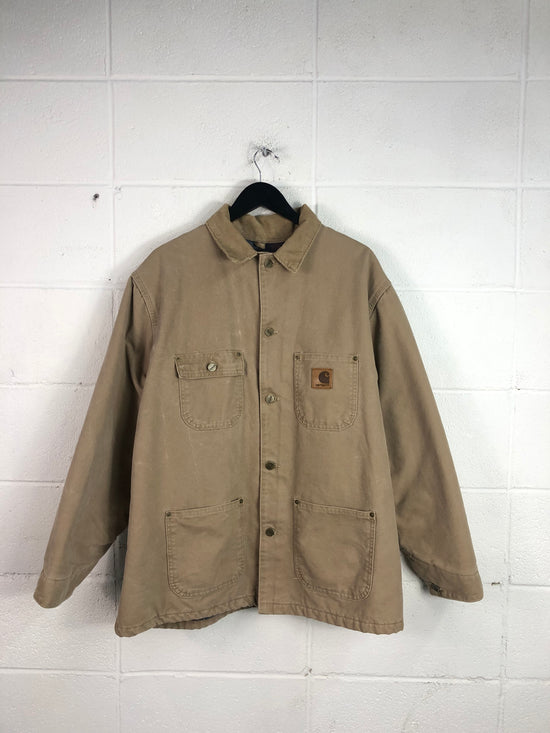 VTG Carhartt Wool Lined Corduroy Collar Jacket sz L/XL