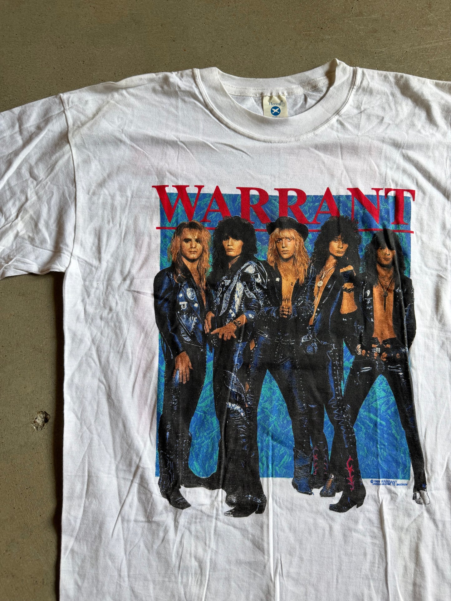 Vintage 1989 Warrant Band Tee Sz L