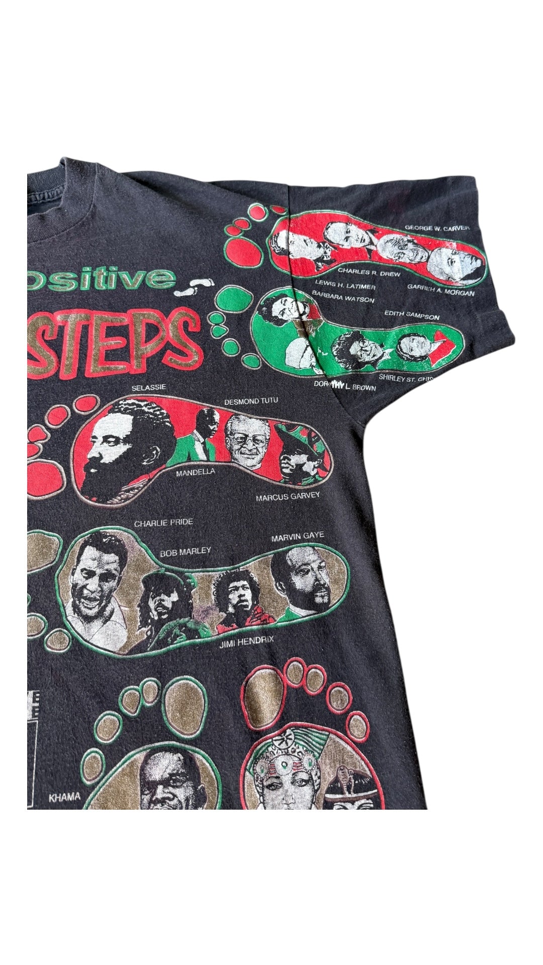 VTG Afrocentric Positive Footsteps AOP Tee Sz XL