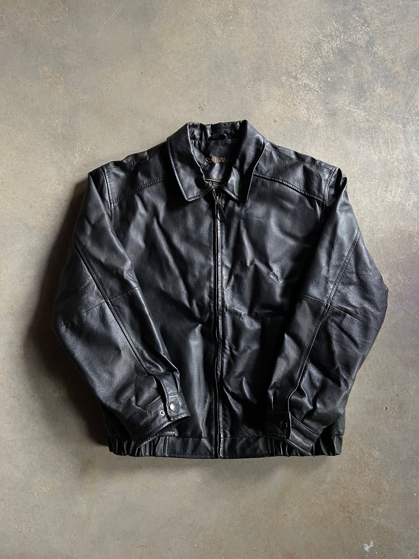 VTG St. Johns Bay Leather Jacket Sz XL