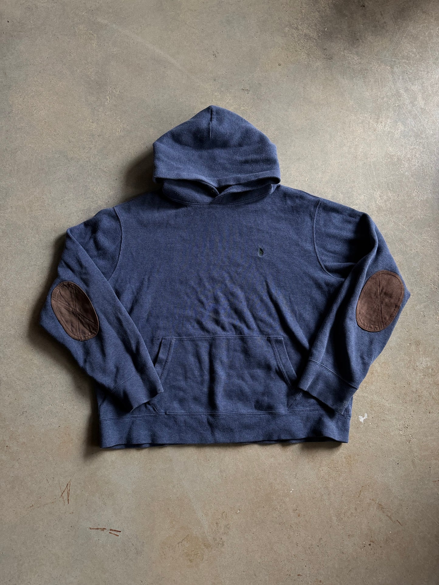 VTG Polo Ralph Lauren Blue Hoodie Sz 2XL