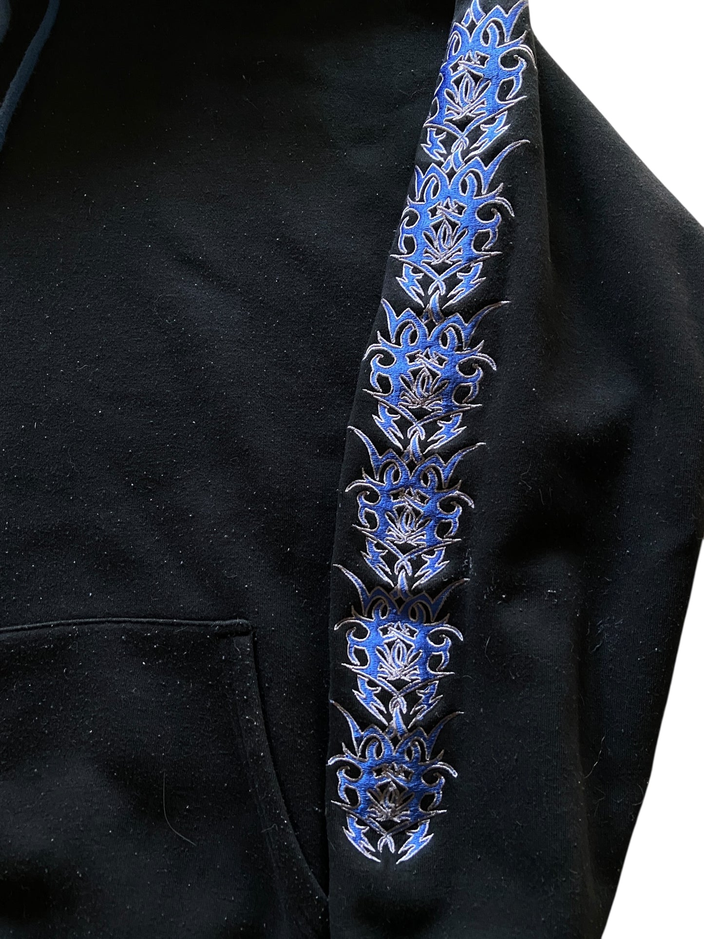 Y2K Sapphire Lounge Affliction Hooded Sweatshirt Sz XL