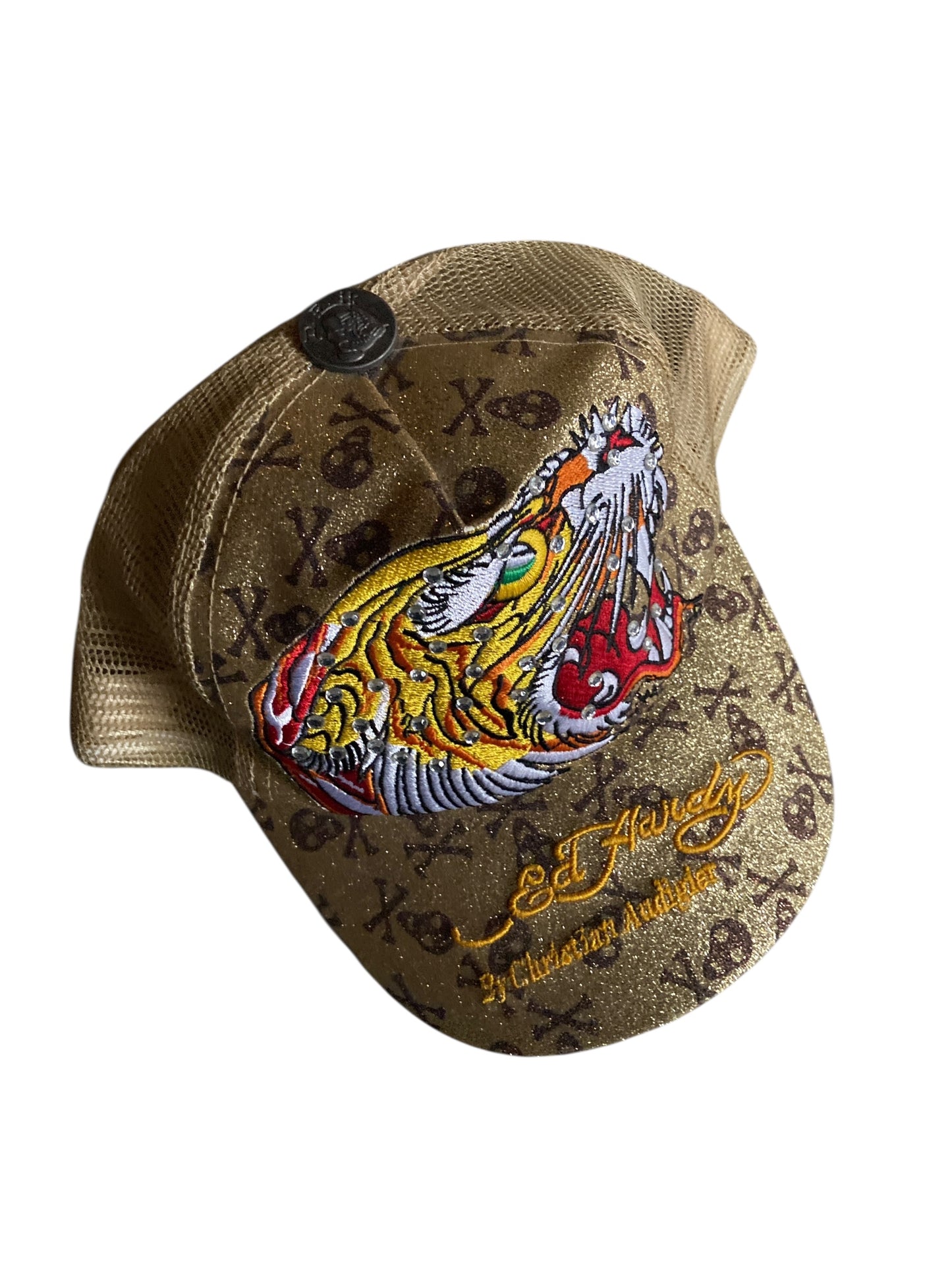 Y2K Ed Hardy Yellow Hat