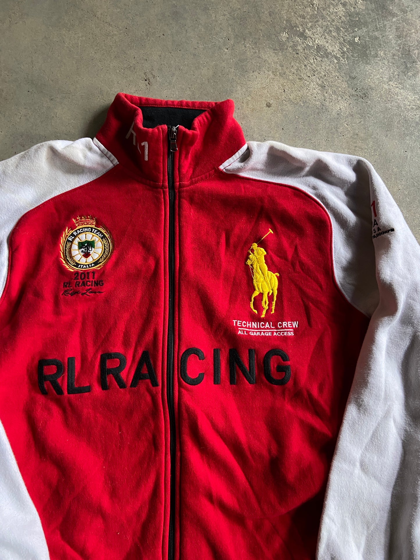 VTG Polo Ralph Lauren Italia RL Racing Team Jacket Sz 2XL