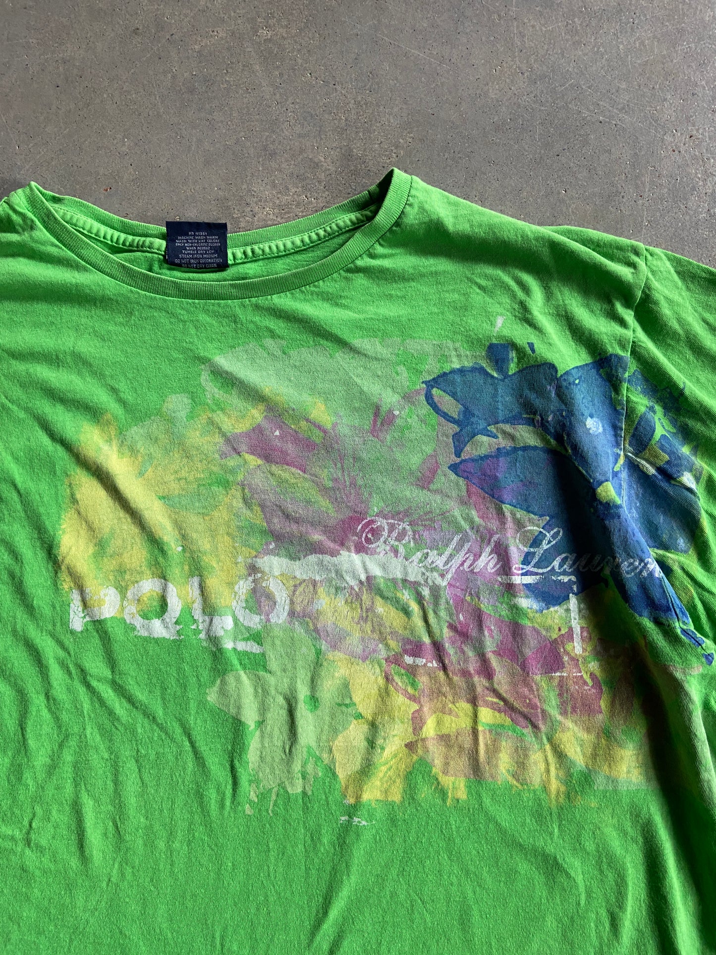 VTG Polo Ralph Lauren Floral Print Tee Sz XXL
