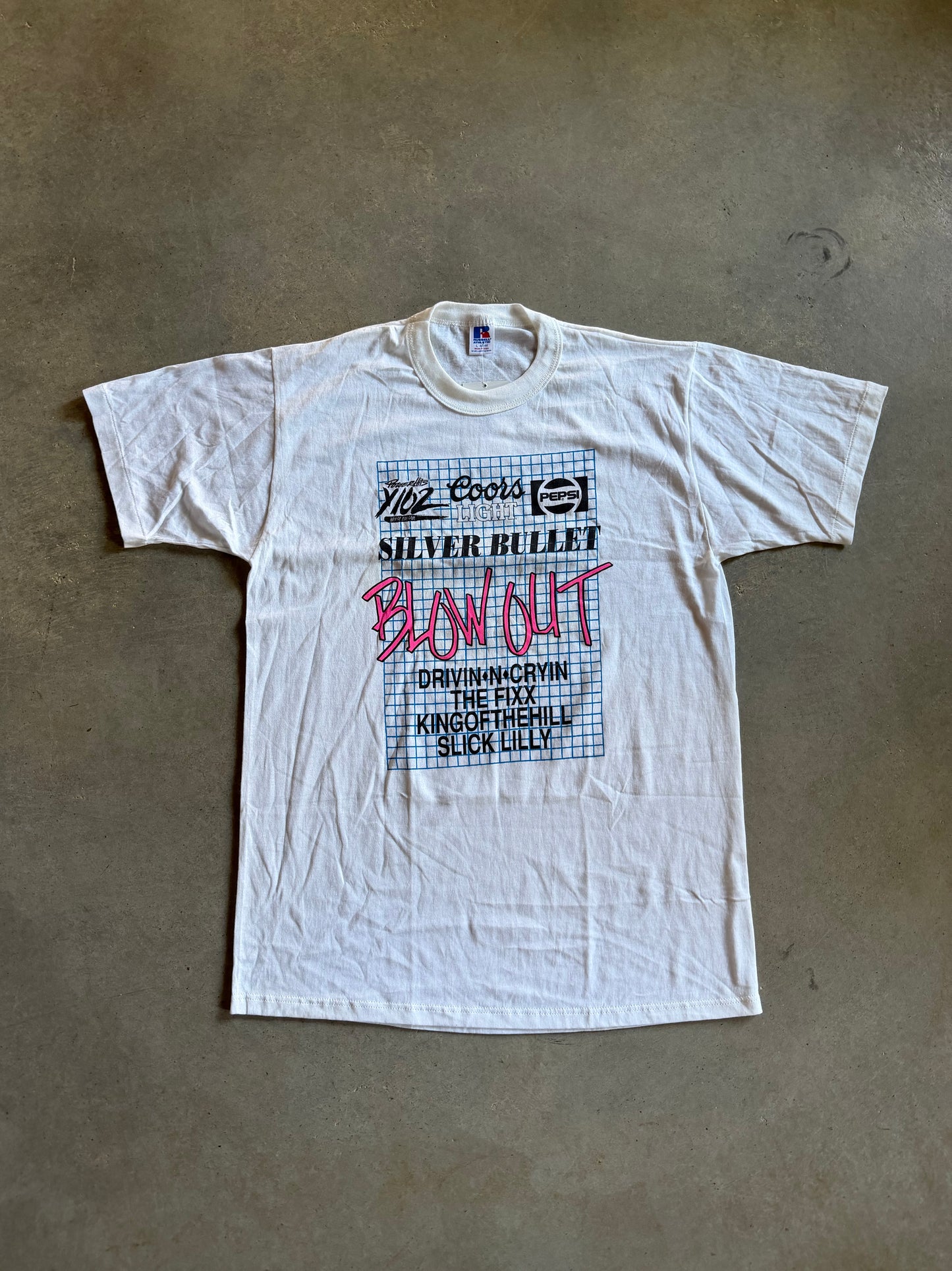 VTG Coors Silver Bullets Blow Out Festival Tee Sz Med