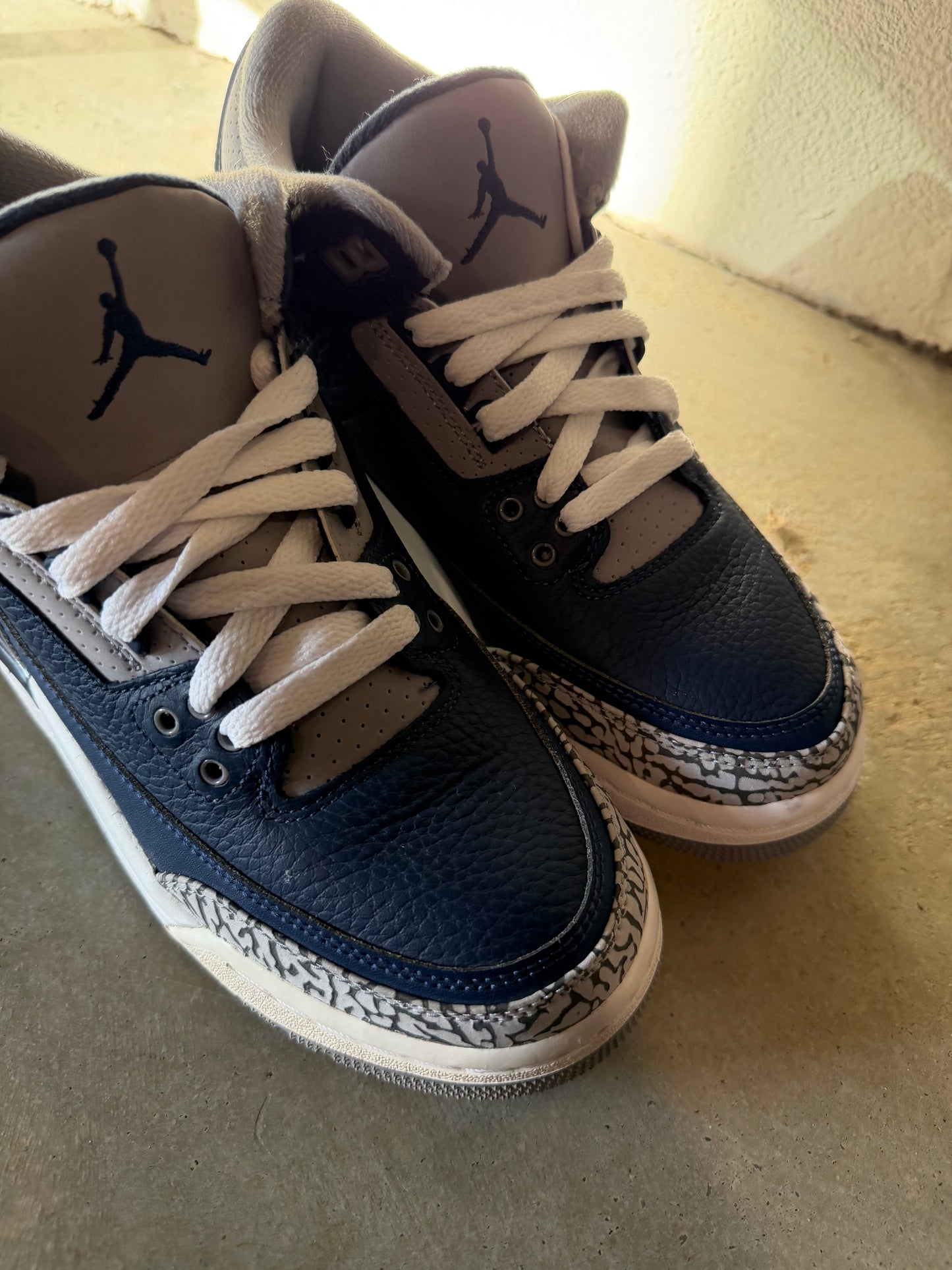 Preowned Air Jordan 3 Retro GS 'Georgetown' Sz 7y