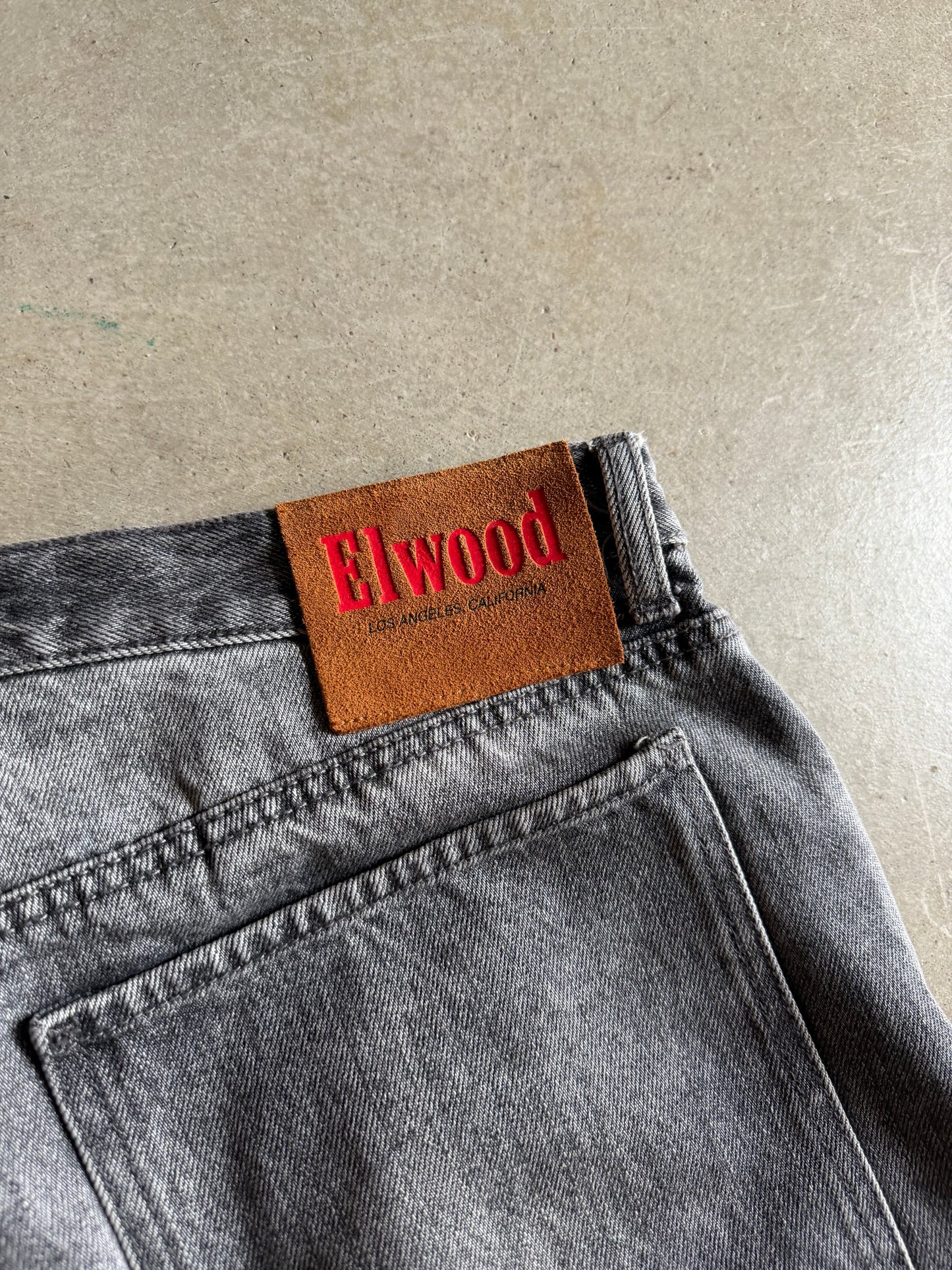 Elwood Big E Gray Baggy Jeans Sz 34x32