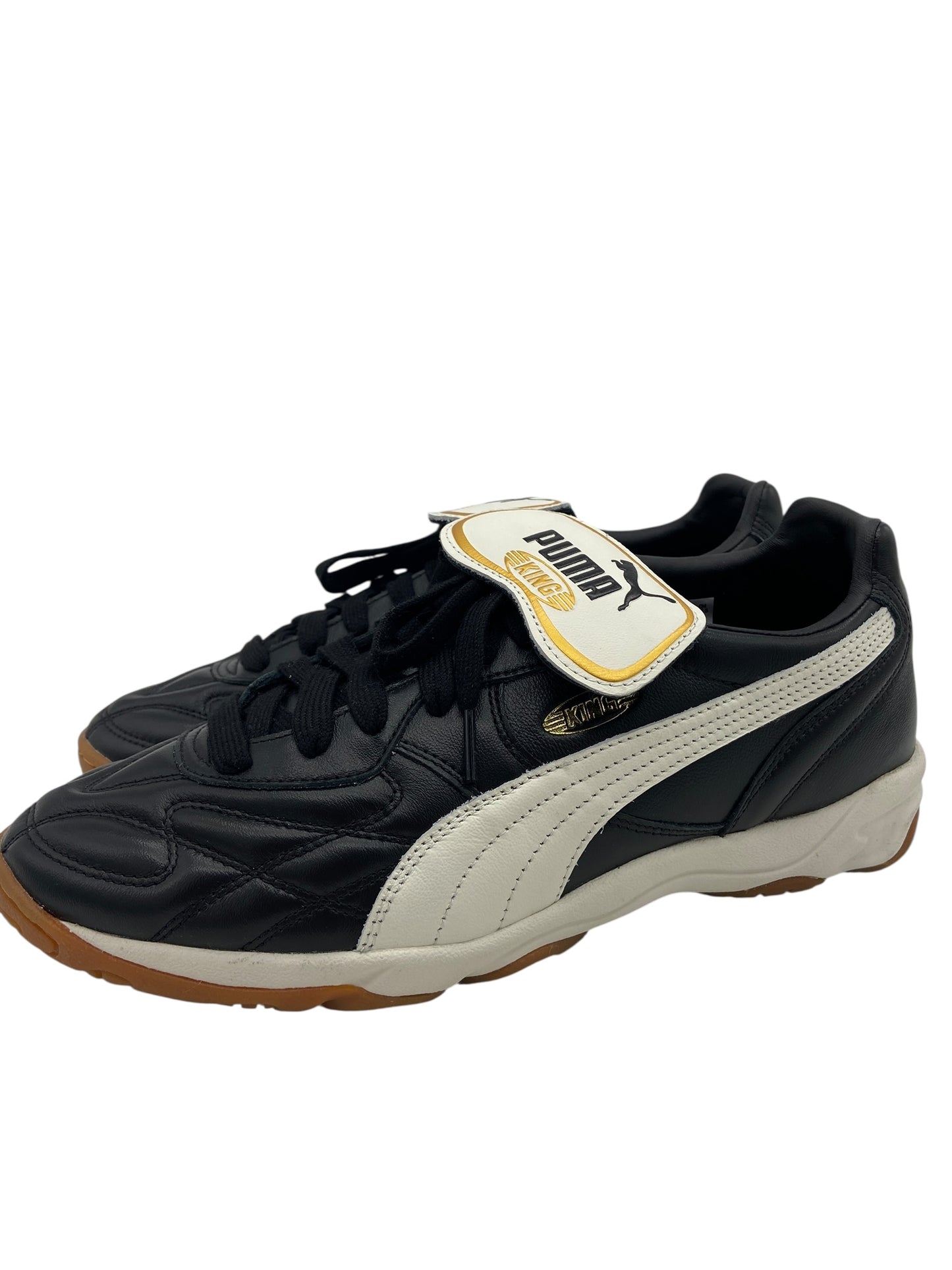 Preowned Puma King Indoor "Black-Warm White" Sz 10.5" 401683-01