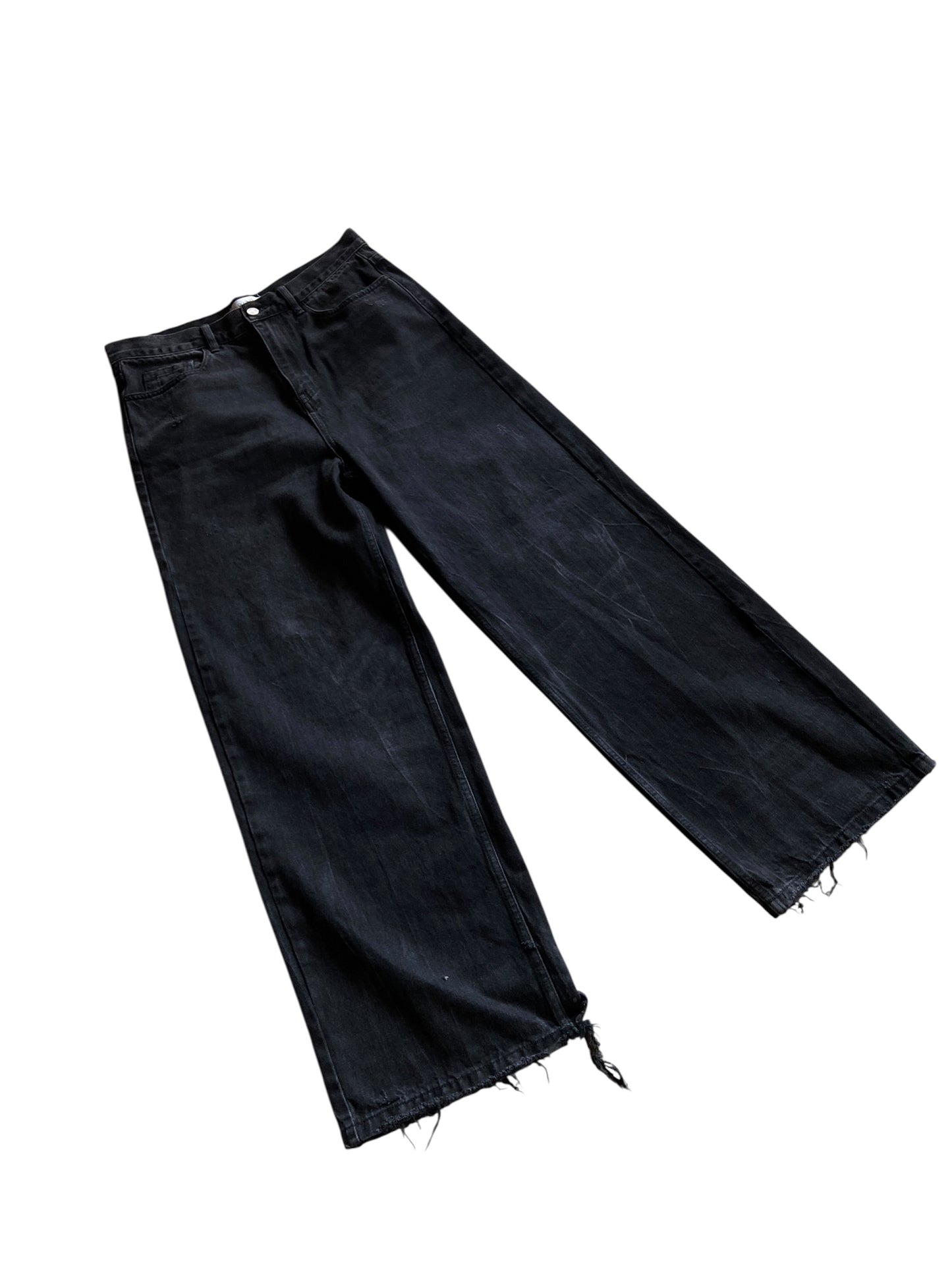 Found Black Denim Baggy Jeans Sz 33x31