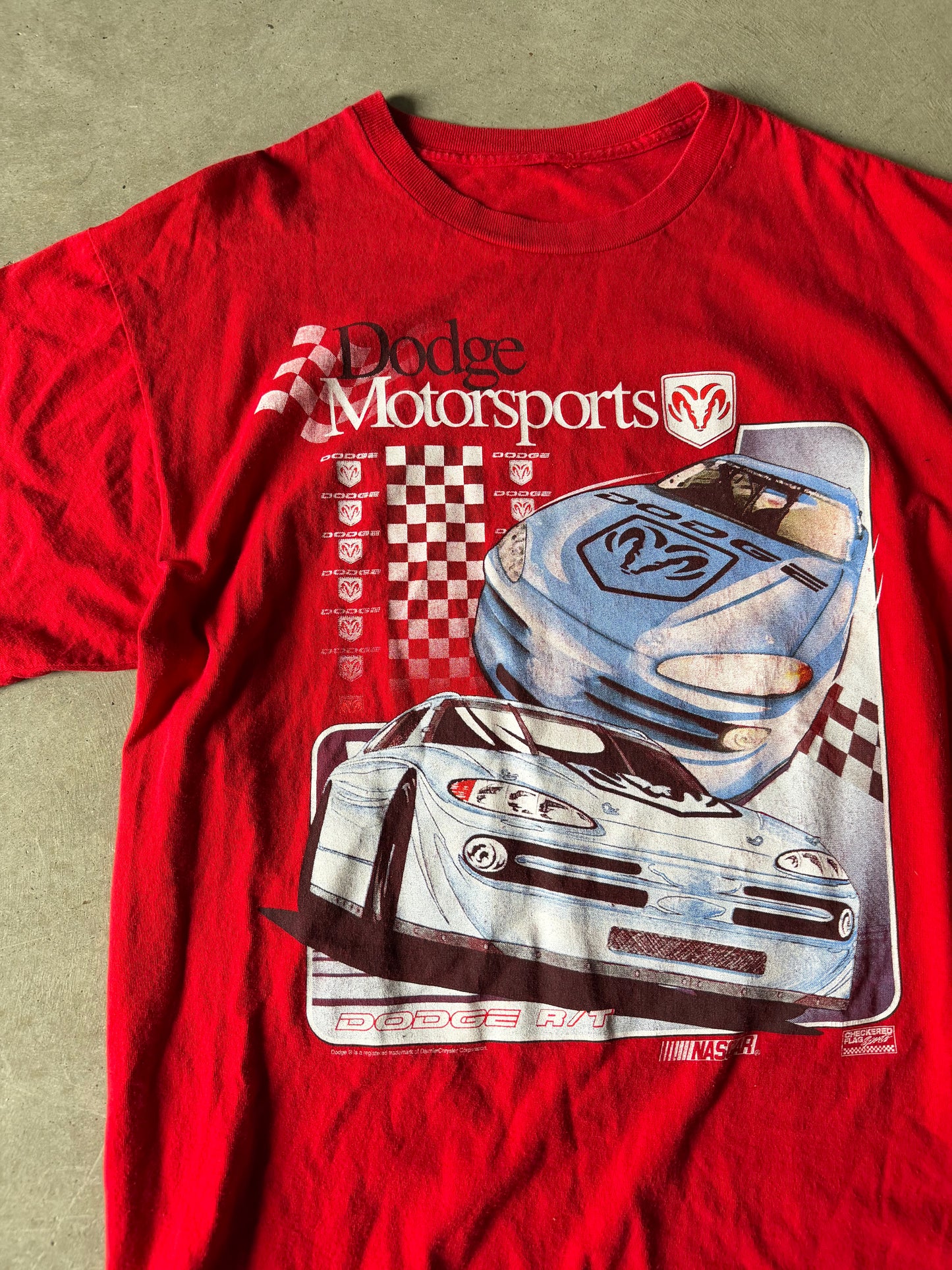 VTG Dodge Motorsports Red Car Tee Sz XL/2XL
