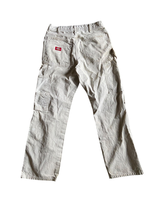 VTG Dickies Light Gray/White Paint Splash Pants Sz 30x29