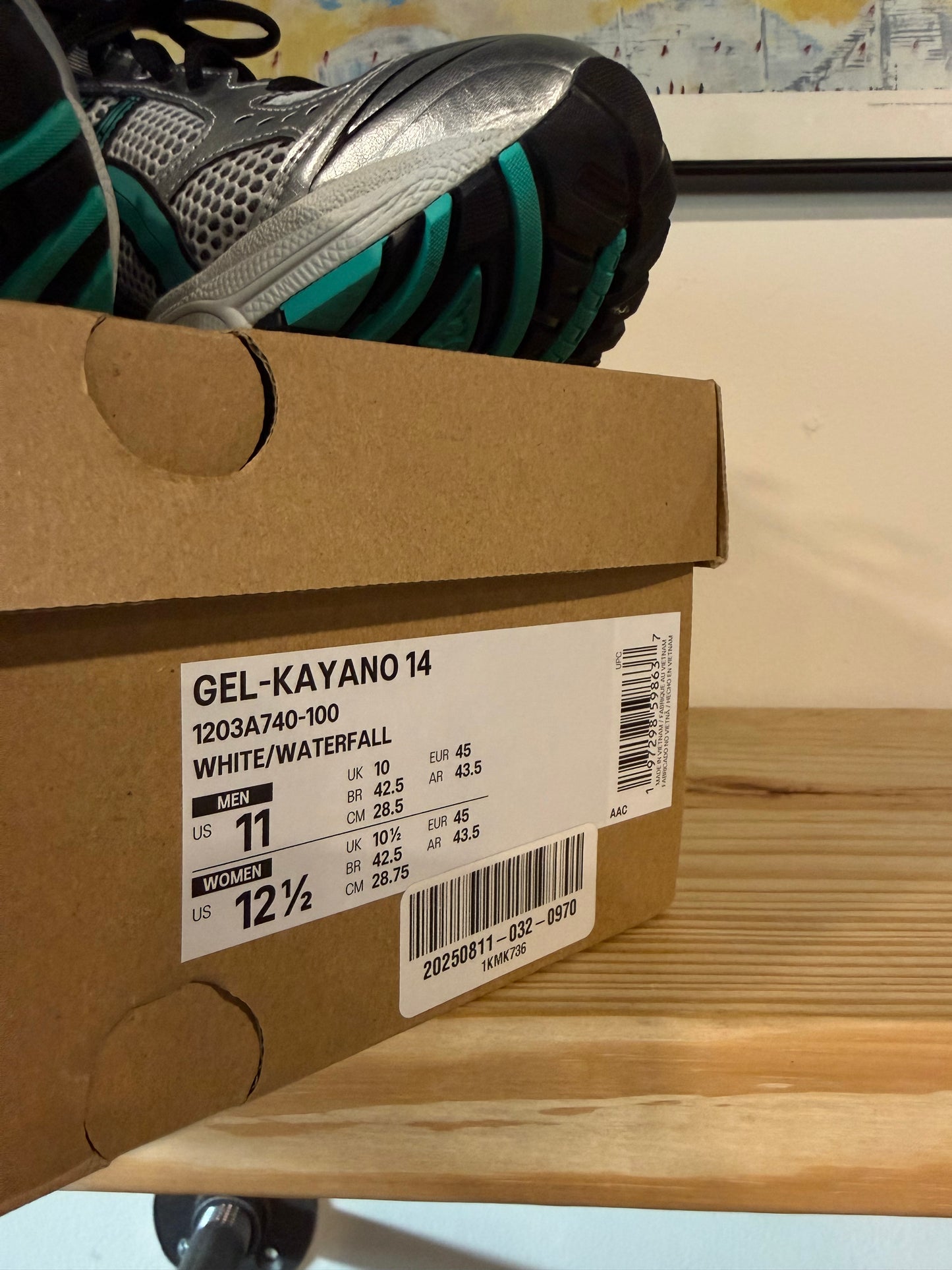 Preowned ASICS Gel-Kayano 14 Tiffany Sz 11M/12.5W