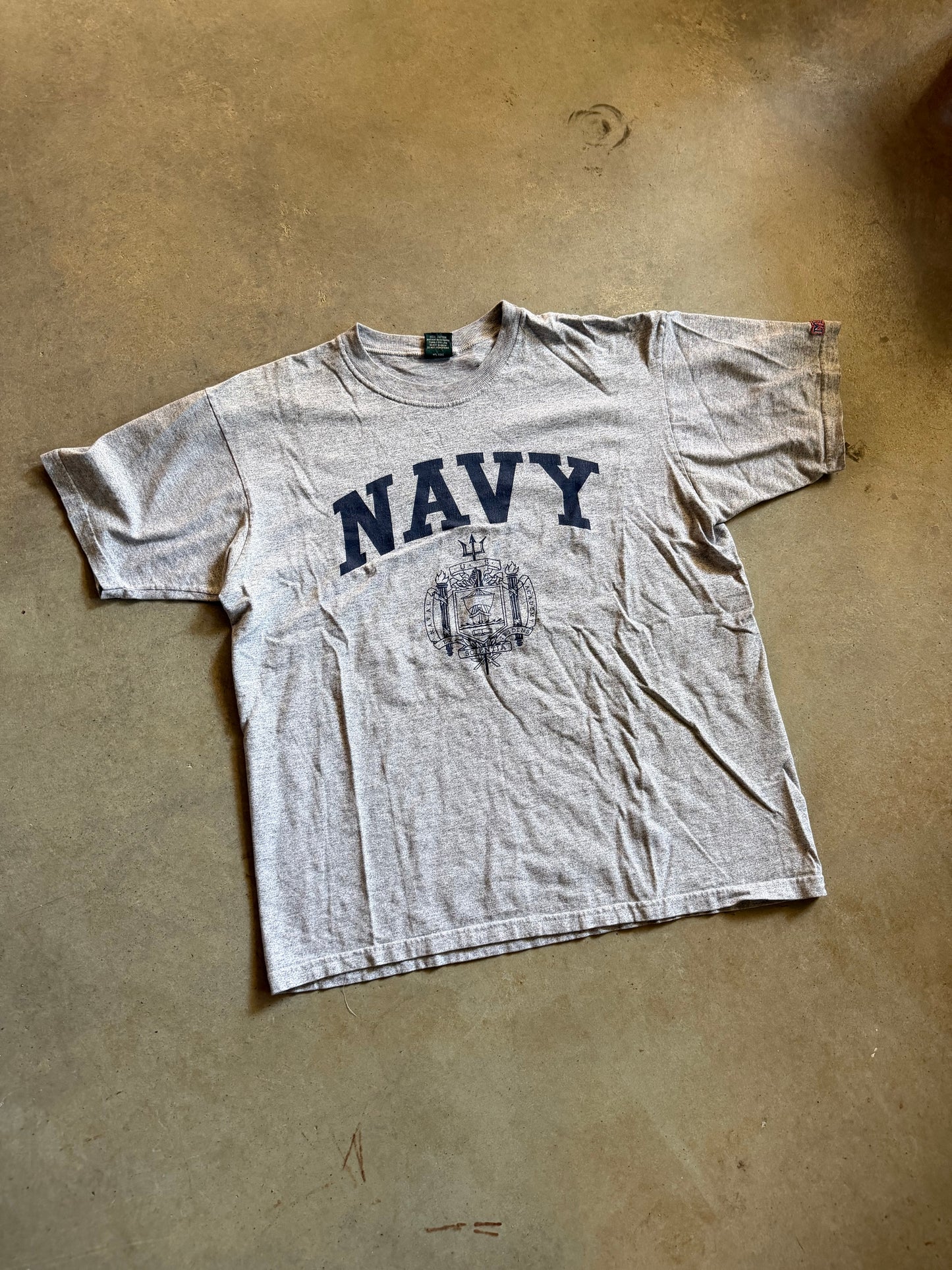 VTG Navy Collegiate Tee Sz L/XL