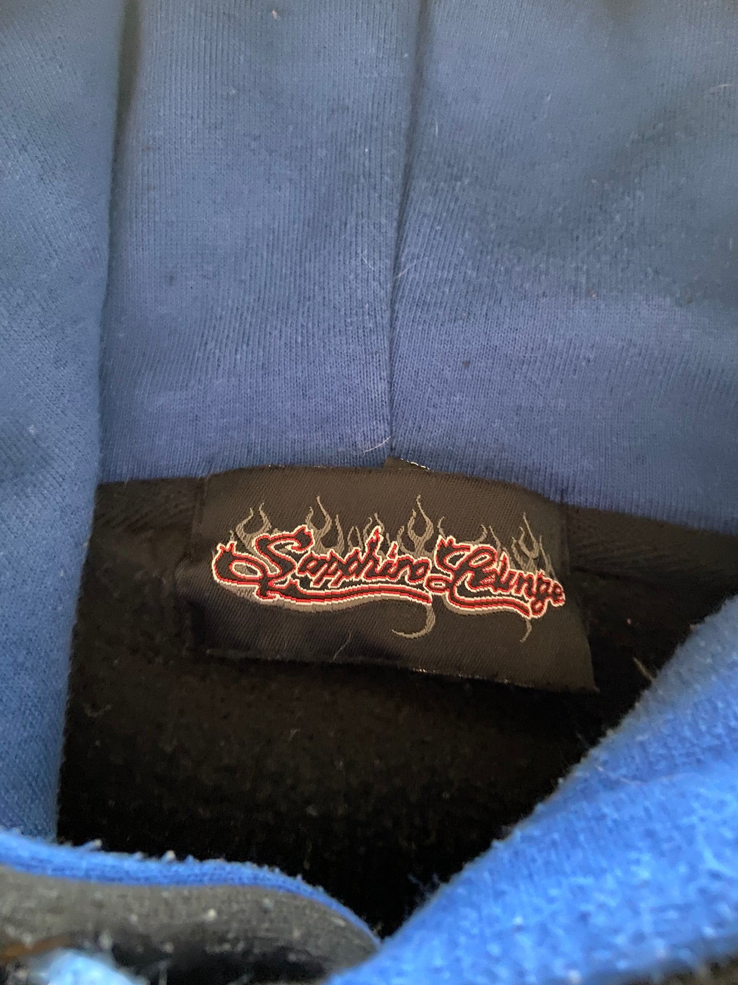 Y2K Sapphire Lounge Affliction Hooded Sweatshirt Sz XL