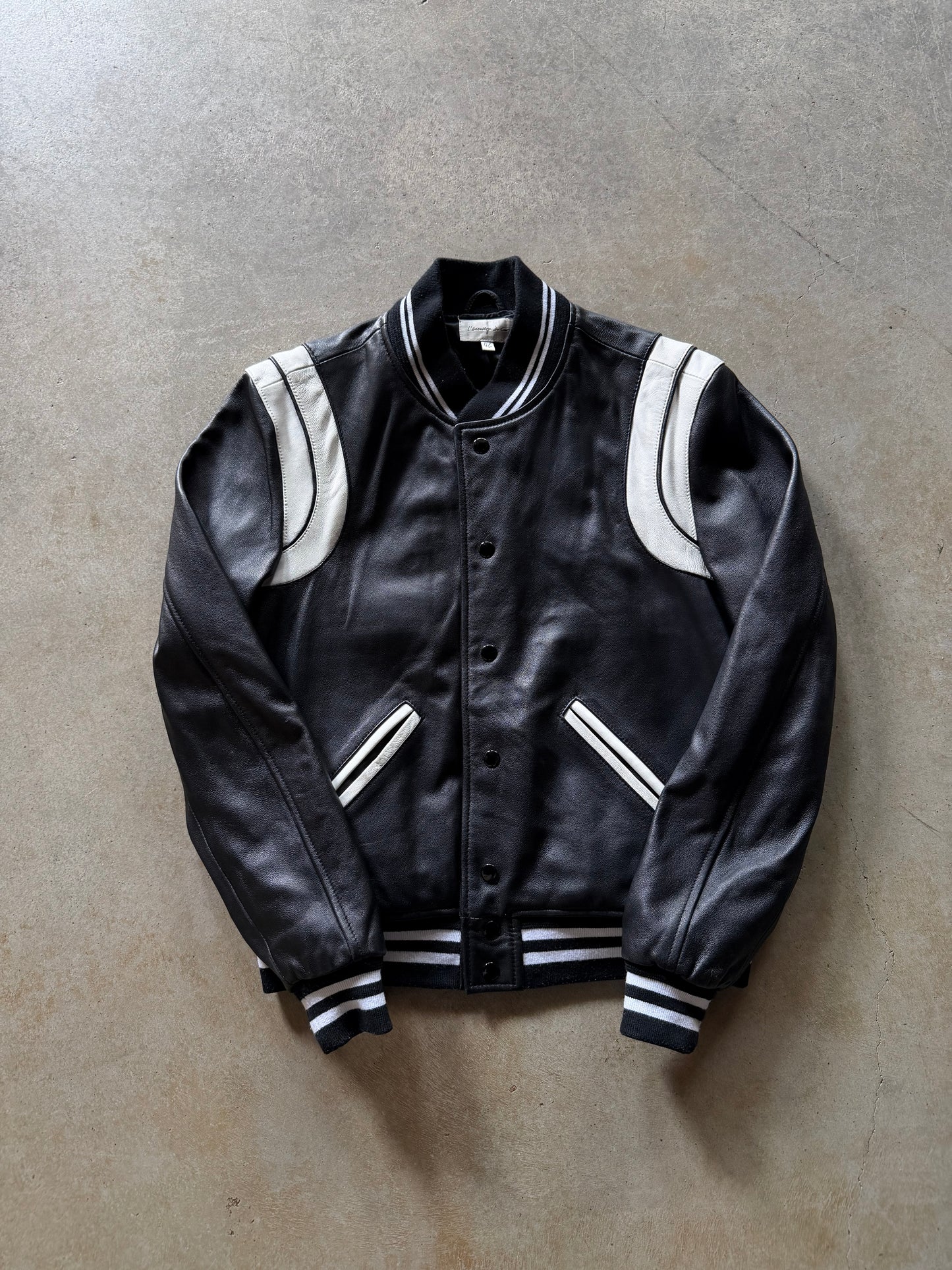 LAssemblage De Cuir Black Leather Jacket Sz S