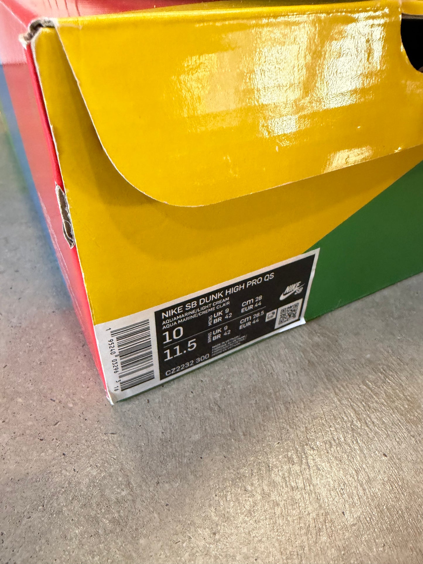 Preowned Nike SB Dunk High Hawaii Sz 10M/11.5W