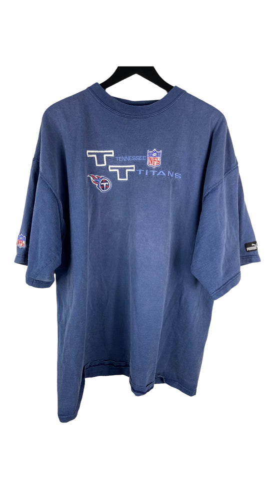 VTG Tennessee Titans Embroidered Logo Tee Sz XXL