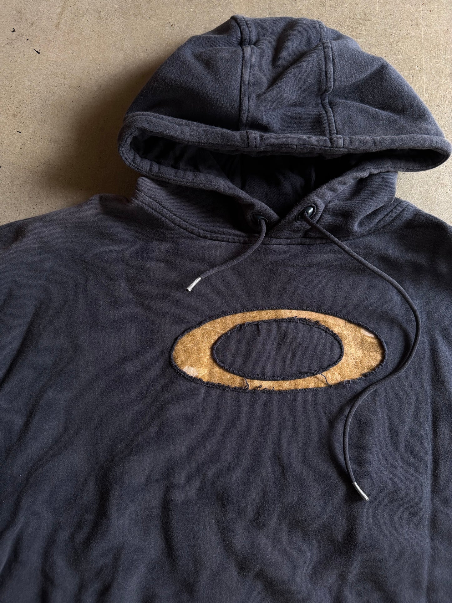 Y2K Oakley Brown O Hoodie Sz 2XL
