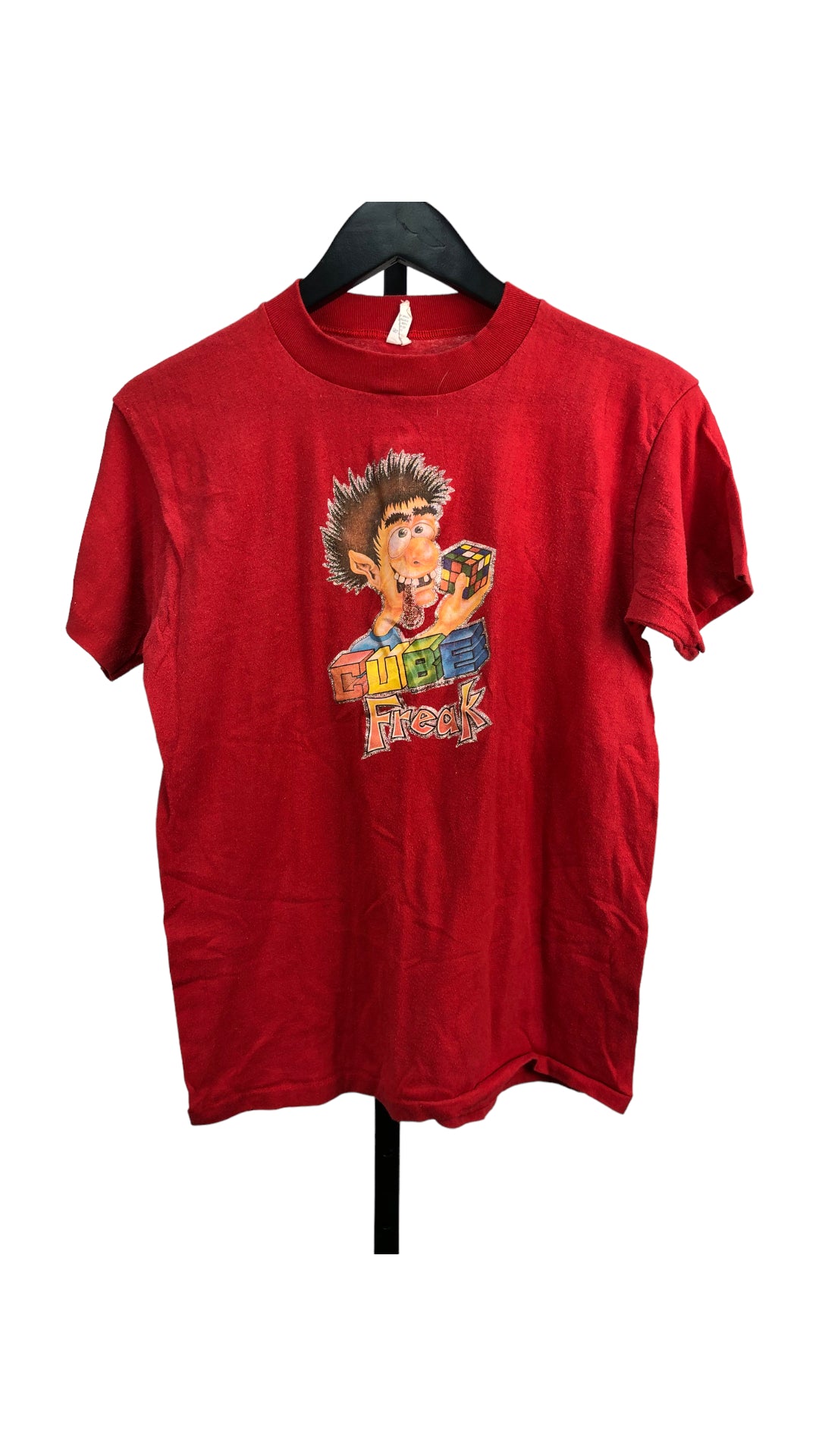 Load image into Gallery viewer, VTG Red Cube Freak Tee Sz M
