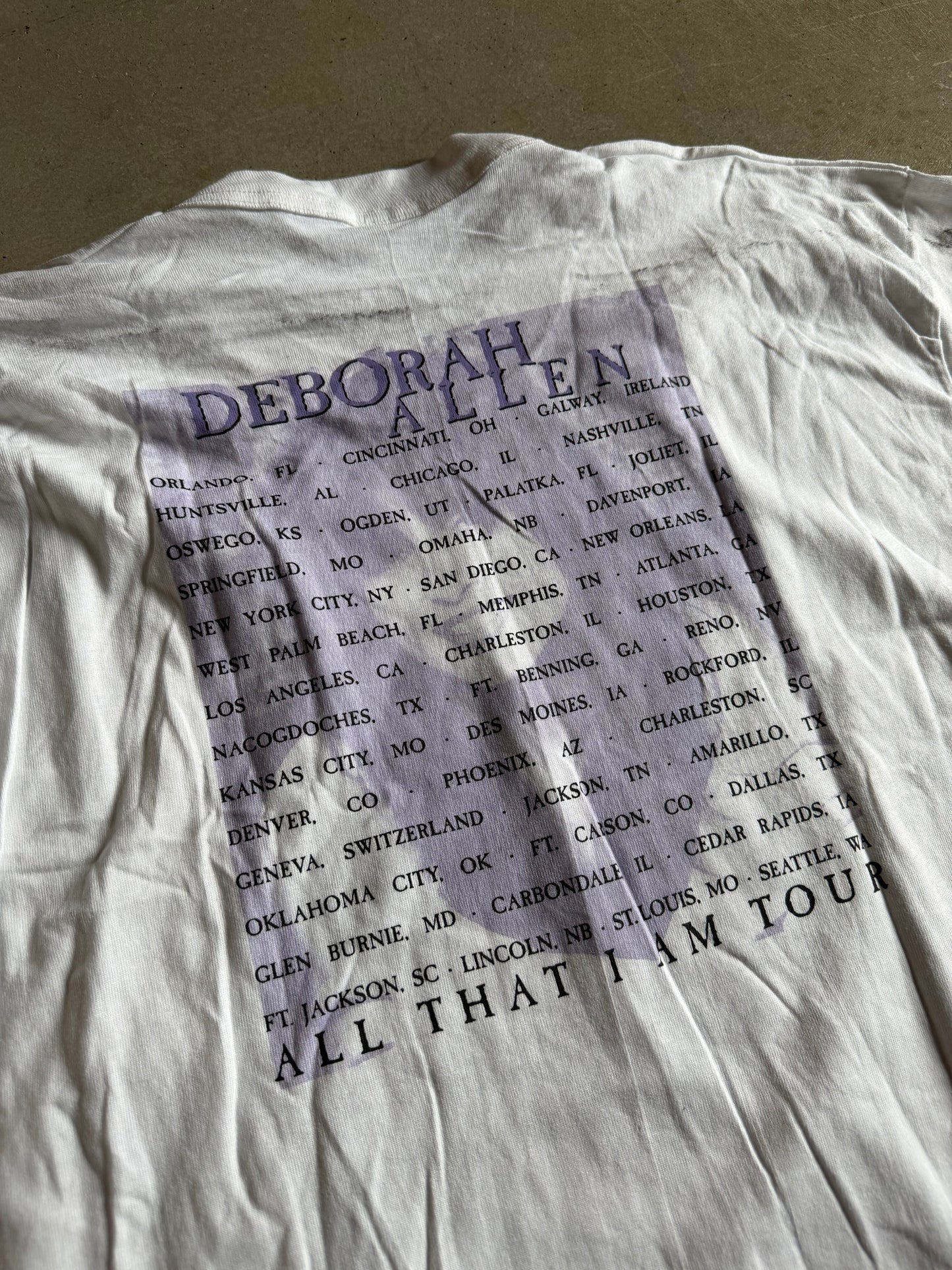 VTG 90s Deborah Allen All That I Am Tour Tee Sz XL