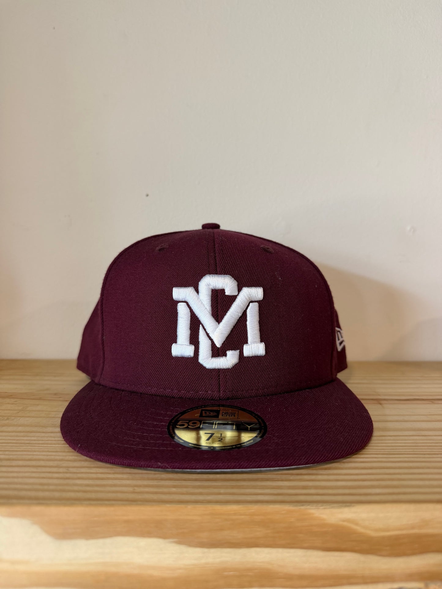 Music City Vintage Anniversary Maroon Fitted Hat Sz 7 1/2