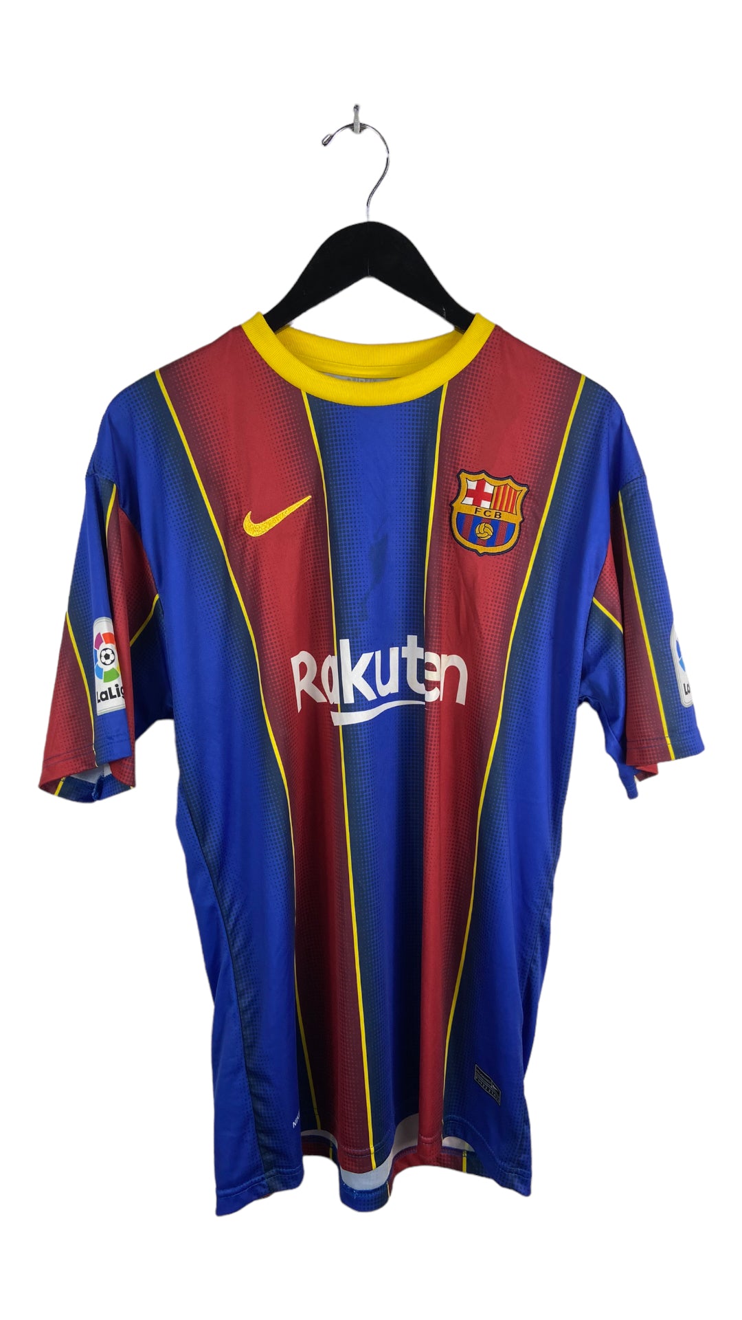 Preowned Barcelona Messi Jersey Sz XL