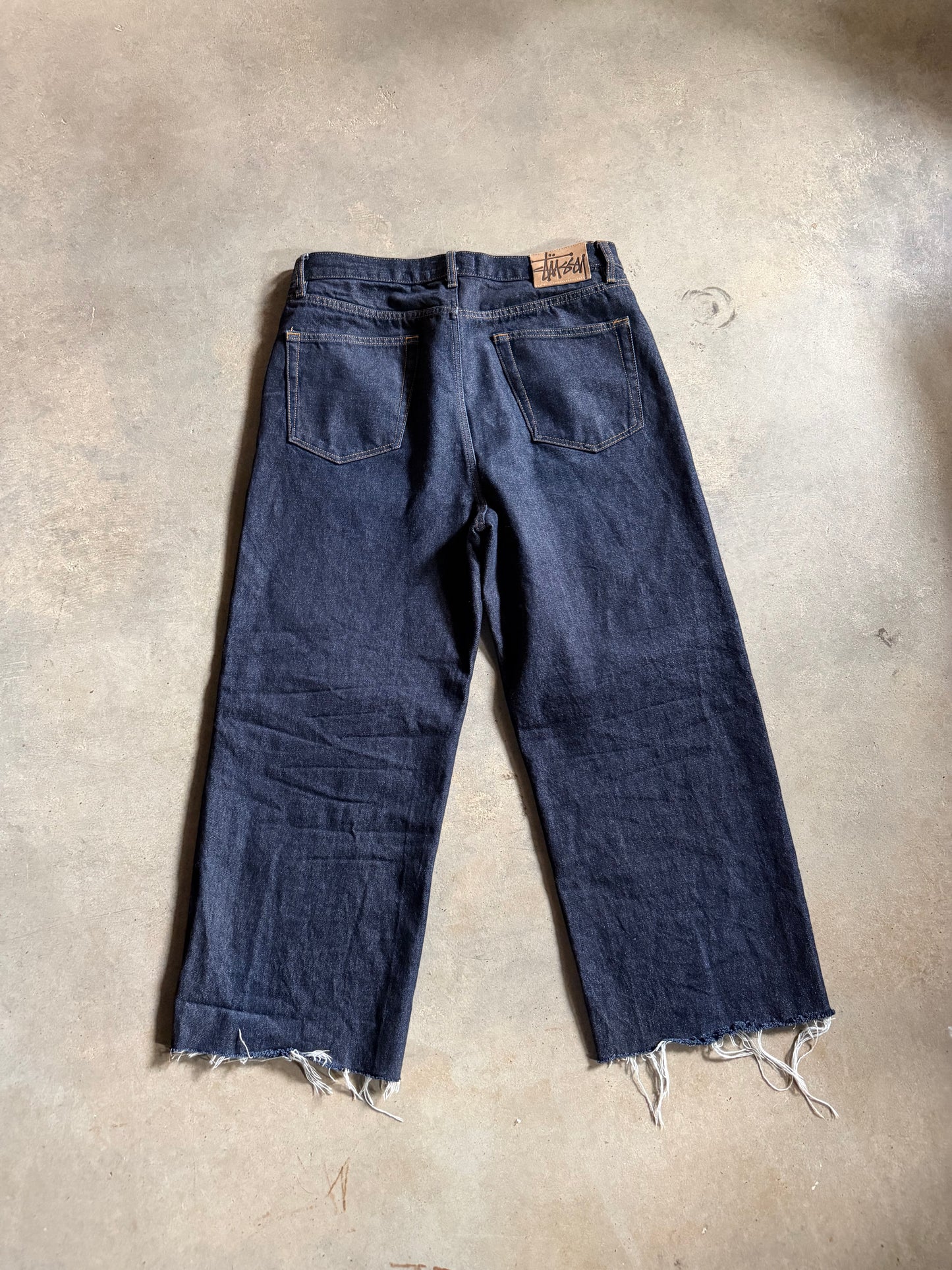 Stussy Relaxed Dark Wash Denim Jeans Sz 34x28