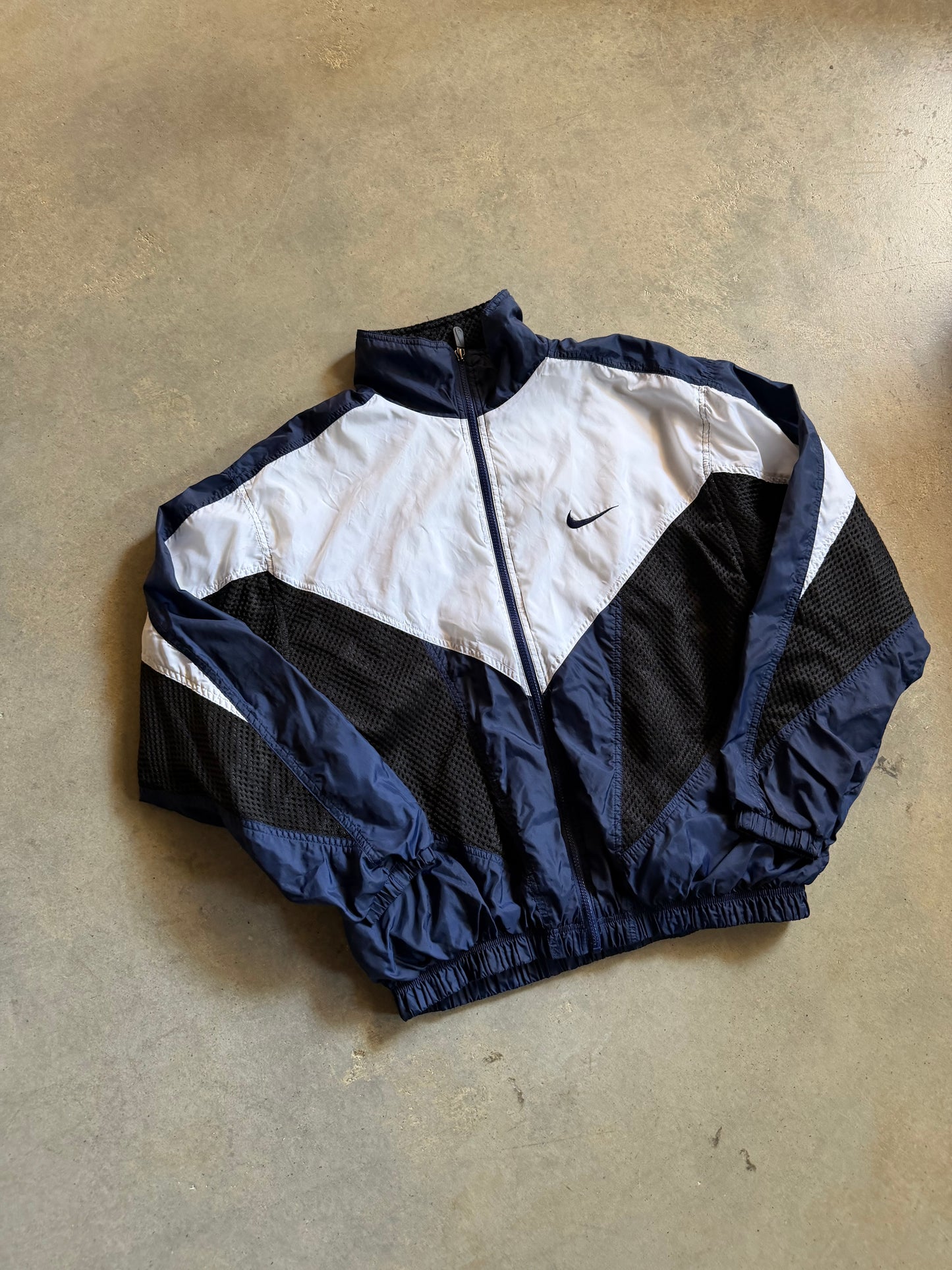 VTG Nike Navy Blue Net Windbreaker Sz L