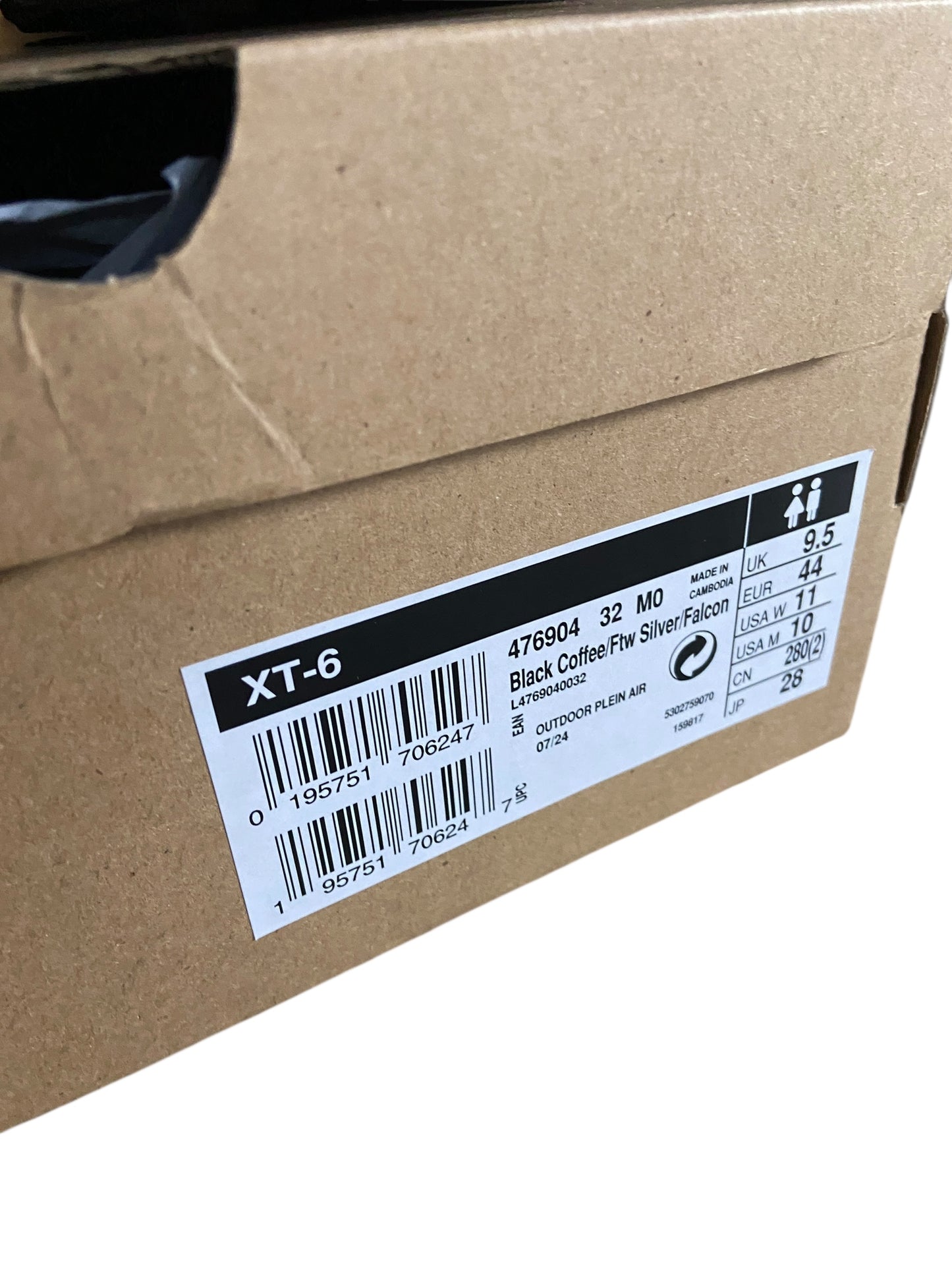 Salomon XT-6 Black Coffee Sz 10M/11W 476904-32