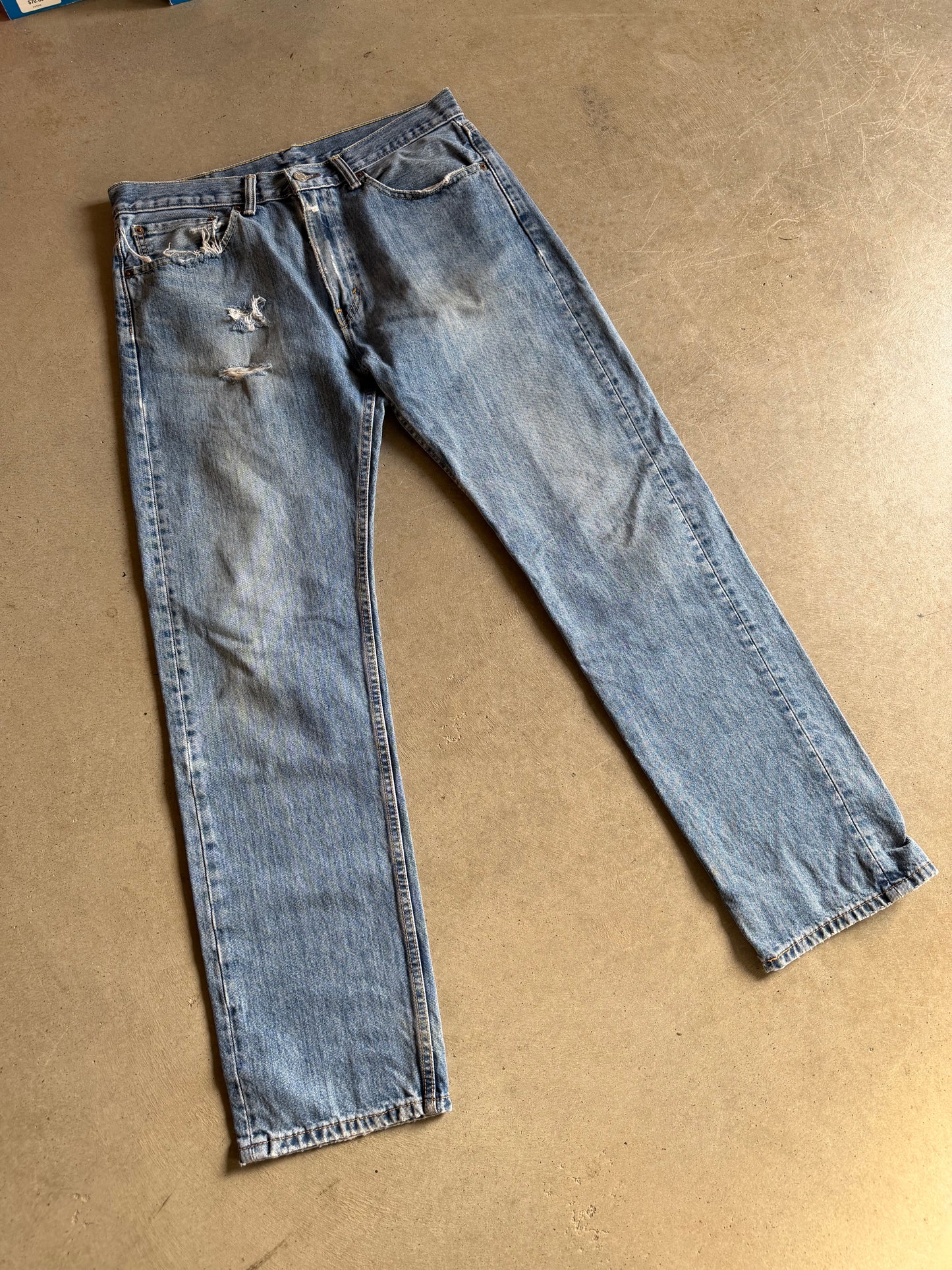 VTG Levis 505 Blue Denim Jeans Sz 34x32