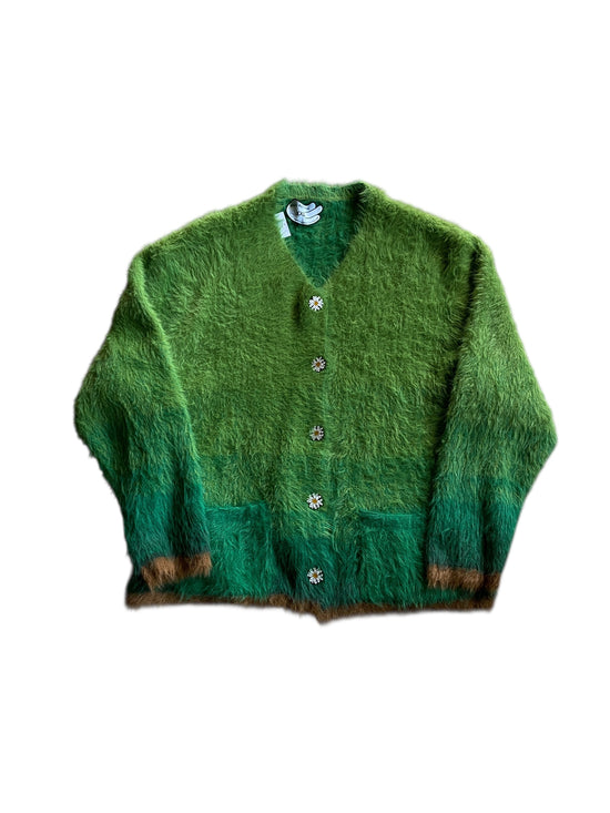 Wntd Apparel Mohair Green Cardigan Sz XXL