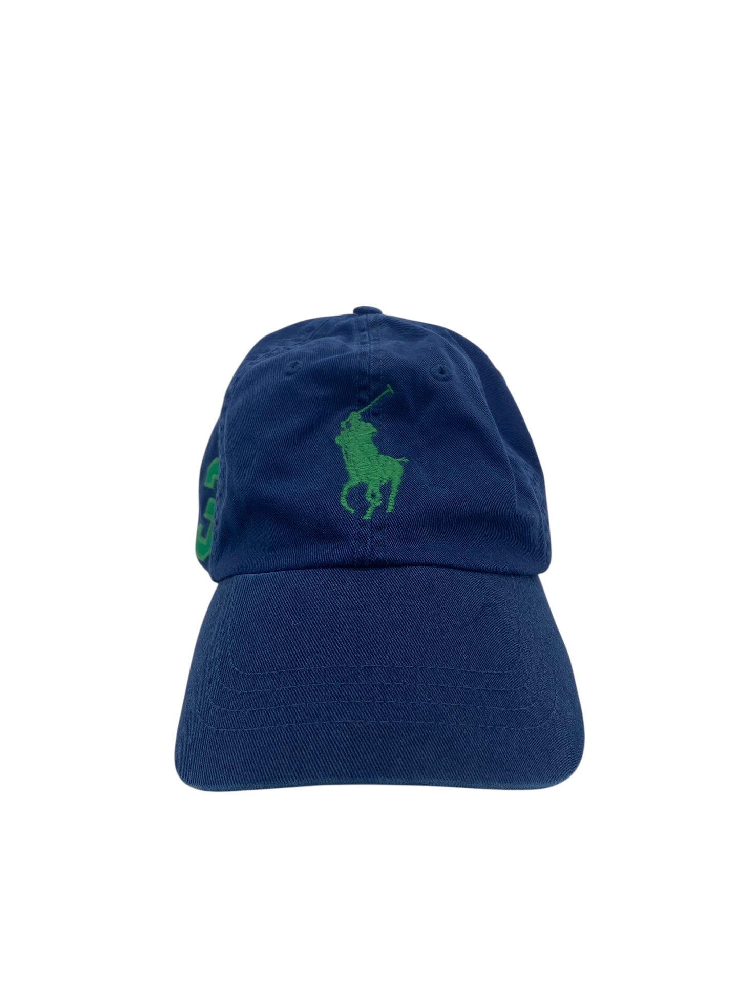 Y2K Ralph Lauren Navy Green Polo Strapback Cap