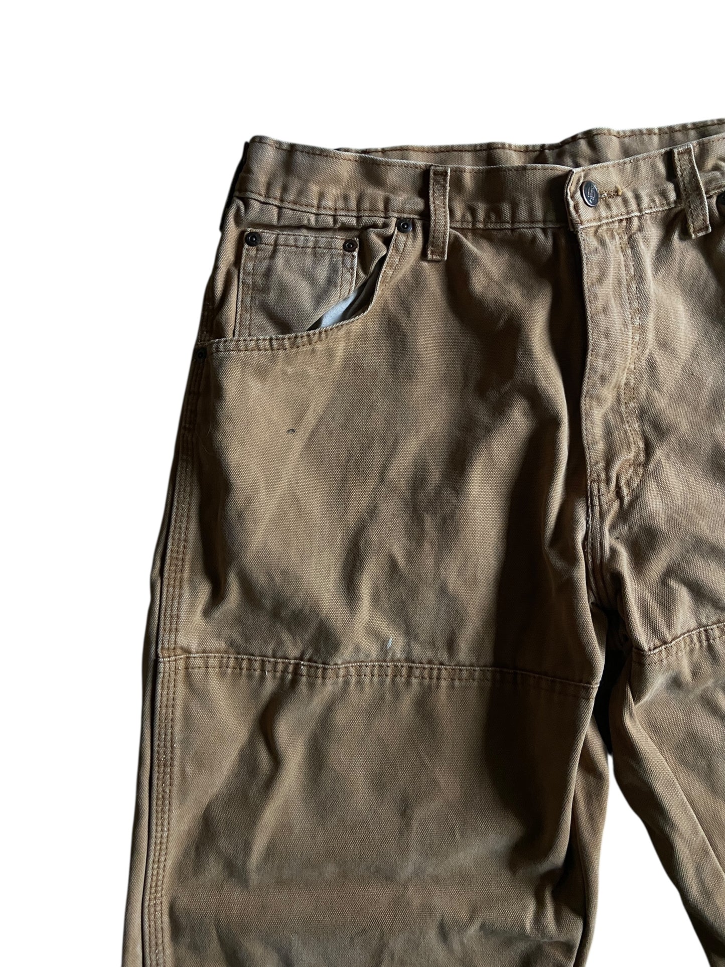 VTG Dickies Tan Canvas Pants Sz 35x29